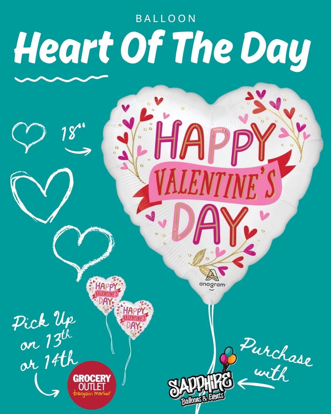 Todayās Heart of the Day is available for pre-sale š
Pre-order now and pick up at Mays Landing Grocery Outlet on February 13th or 14th, between 9amā6pm.
Limited quantities, fresh designs, and once pre-orders closeāitās gone.
Lock yours in and make Valentineās Day easy.
š Pick-up location: Mays Landing Grocery Outlet
š New Heart revealed every day at 6pm
#HeartOfTheDay
#ValentinesDayReady
#ShopLocalNJ
#MaysLanding
#ValentinesPreOrder
#BalloonLove
#SmallBusinessNJ
#ValentinesVibes