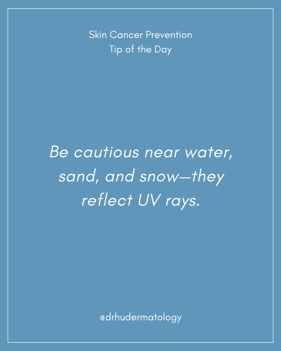 Skin Cancer Prevention Tip of the Day 💡
Be cautious near water, sand, and snow—they reflect UV rays.
Protecting your skin doesn’t have to be complicated! Small daily habits make a big difference over time.
Save this post to come back to later 📌
Share with someone who needs this reminder 🤍
Follow for more tips!
📞 Call: 520-382-3330
➤ Visit: 2732 N. Alvernon Way Tucson, AZ 85712
➤ Visit: www.specialistsindermatology.com
#SpecialistsinDermatology #TucsonArizona #SkinCancerPrevention
