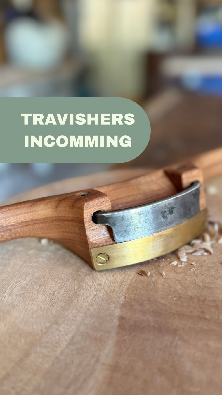 Announcemet! I’ve officially started on the next batch of travishers, both Model 1 and Model 2… AND… a NEW design of Travisher that will be releasing in the coming weeks. Keep your eyes out for more updates and info on the new and exciting development.
This batch will also see me attempting to increase efficiency with a new blade bending process, and improving the overall quality of the travishers, making them incrementally better and better every time. More info on how to maintain, use, and sharpen your travishers to come.
If you’d like to order one, or you’re wondering what the f*$k is a travisher anyway, use the link in my bio to check them out.
#travisher #handtools #woodworking #chairmaking #handmade