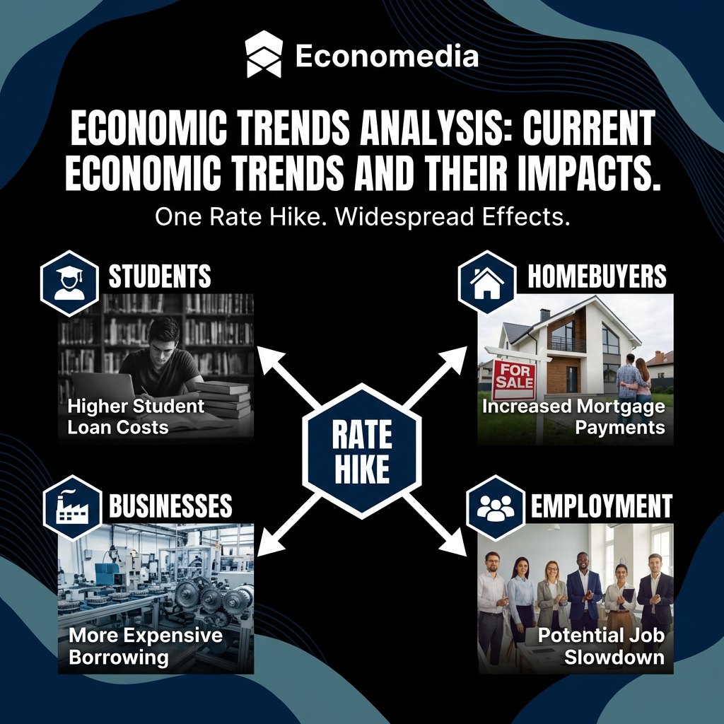 Ever wondered how a single rate hike ripples through the economy? ๐
From your student loan to your mate's mortgage, from local businesses to job marketsโit's all connected.
We've broken down the transmission mechanism into bite-sized pieces ๐
What hits you hardest?
#InterestRates #Economics #MonetaryPolicy #FinancialLiteracy #EconExplained