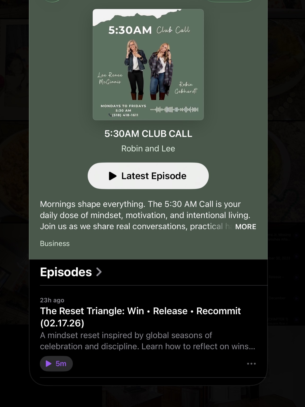 Did you know @leermcginnis and I have a podcast?! 😱
Yep, our 5:30AM calls are LIVE shortly after we host our morning calls. So, if you oversleep - don’t worry - you can still start your morning routine with our 5:30AM call ☎️
Yesterday I spoke to the 3 holidays being celebrated in our country and world. It was a powerful day ❤️🔥
Join us and let’s keep staying strong 💪 in 2026.
Lee and I hope to see you on one of our calls soon!
✨ 5:30 am call, where discipline starts before the rest of the world is even awake ✨