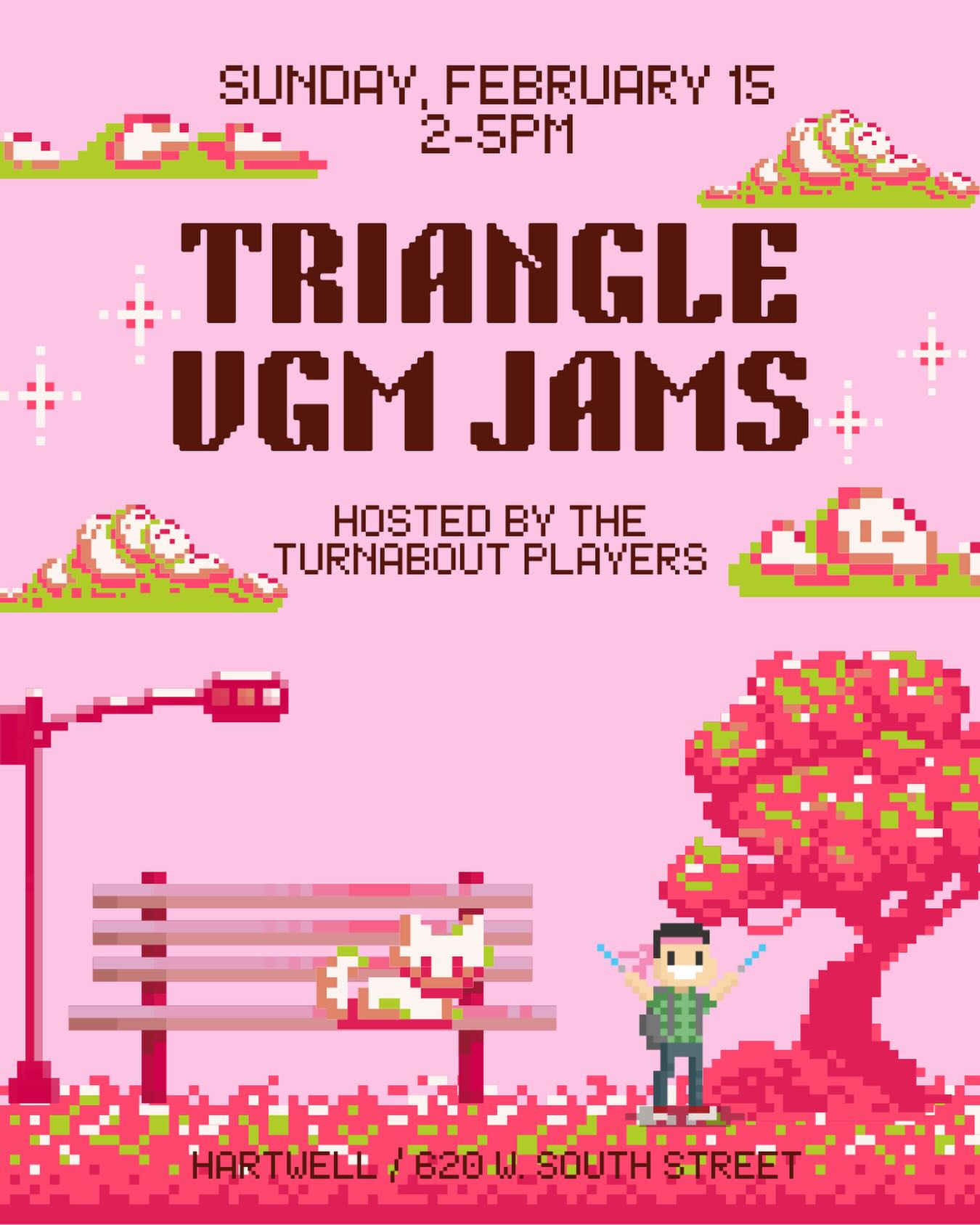This Sunday, February 15th! @trianglevgmjams returns hosted by @turnaboutplayers from 2-5pm!