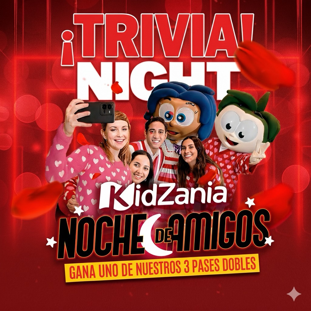 Este 14 d febrero Gana uno de nuestros pases dobles para que celebres el amor 🥰 en la noche de amigos @kidzaniamexico
#Sigue estos sencillos pasos
1. Debes seguirnos y etiquetar a quien te gustaría llevar (también deberá seguirnos)
2. Contesta la trivia que encontrarás en. U estar web y puedes enviarnos tus respuestas por MD
3. Los ganadores serán elegidos al azar y se darán a conocer el día viernes
La cita es este 14 de febrero en Kidzania Santa Fe y Cuicuilco