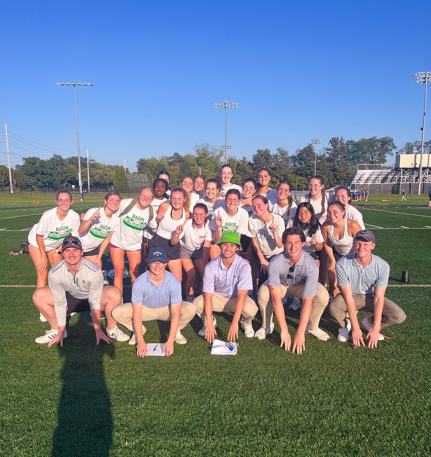 First of many flag football dubs for Badin! 🏈 🩷 #dukewho? #shoutoutsteds #championshipseason