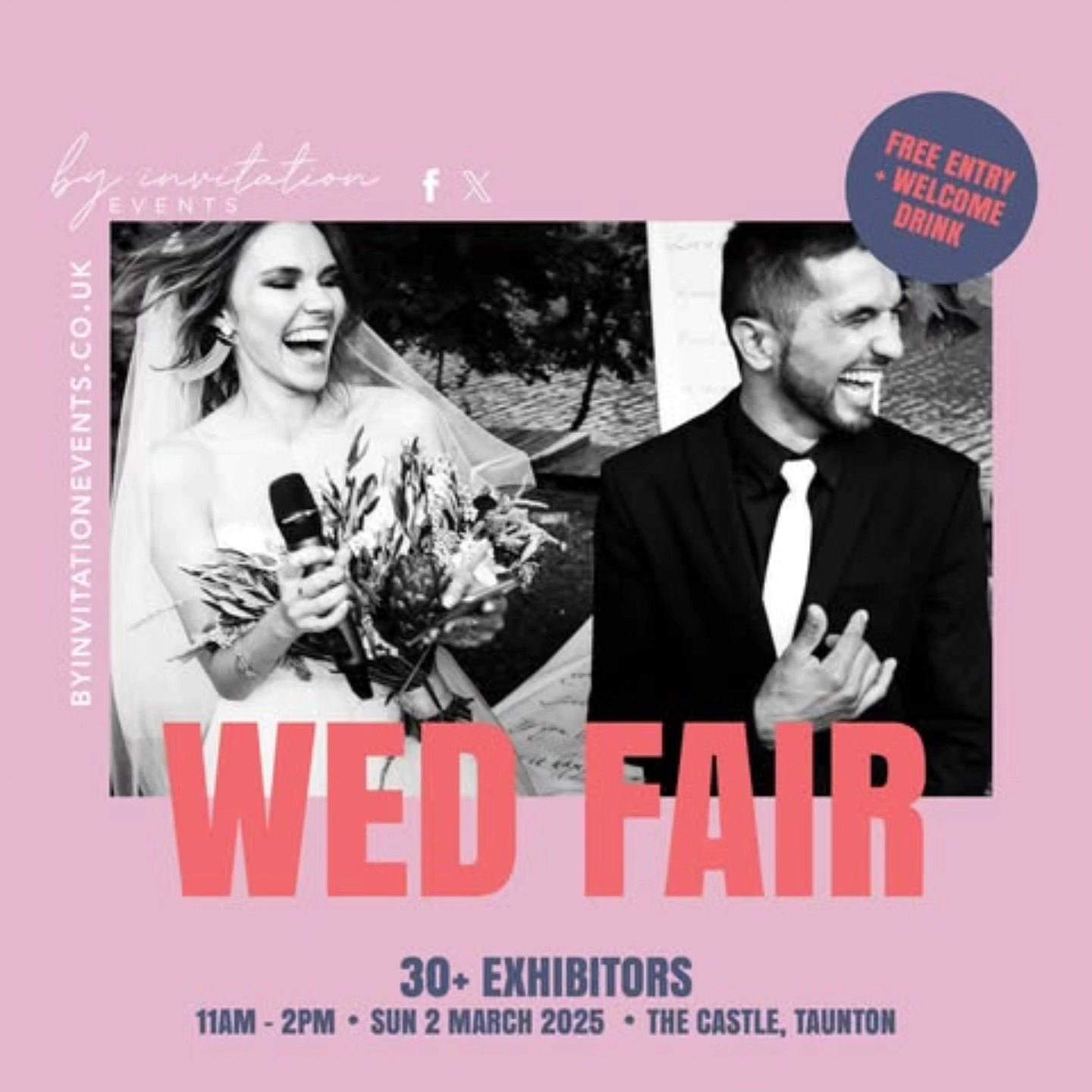 Are you a bride or groom looking for inspiration for the perfect wedding? If so this is the event for you.
The show is being held at the beautiful Castle Hotel in Taunton which is the perfect setting for a stylish wedding.
You will be spoilt for choice with over 25 premier local suppliers. Whether it's the perfect dress, flowers, suit, the latest cocktail bar, or lots of entertainment for your guests you can find it all here.
Come see the newly refurbished Penthouse, Garden, and Wisteria suites beautifully decorated for an intimate ceremony and wedding breakfast.
FREE ENTRY and FREE WELCOME DRINK for all Brides and Grooms to be.