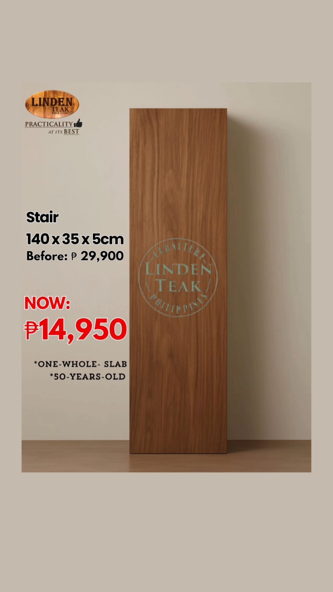 Celebrating our New Year Construction Collection Special!✨
Enjoy up to 60% discount on select items this month only!. Elevate your space with premium craftsmanship. Get FREE design consultations, FREE 3D drawings for customized items, and FREE delivery in select areas. Why Choose Teak? Here are 10 unbeatable benefits:
Sun & Rain Resistant, Natural Rainforest Resources, Generational Heirloom, Handcrafted by Master Artisans, Fire Retardant, Naturally Termite-Proof, Thermacool Comfort, Water Submersion Resilient, No Harmful Chemicals, 15-Year Warranty. Visit our stores to explore over 500 actual items on display, or browse online at www.lindenteakfurniture.com