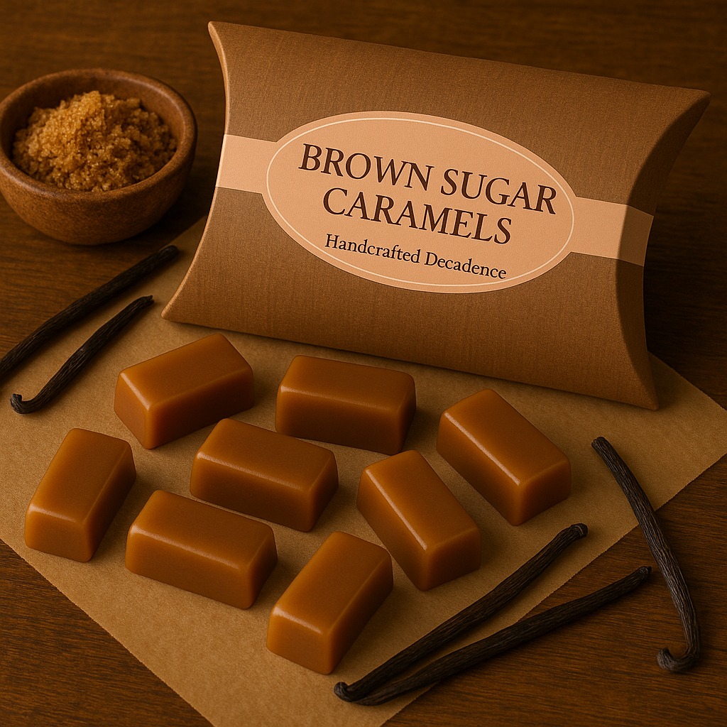 Meet our signature Brown Sugar Caramel — small-batch, handcrafted, and full of cozy complexity. We start with rich brown sugar, honey and the best butter you can imagine. The taste. . . decadent. More importantly. . .the feeling. . .sinful. It pairs beautifully with everything. A bold red or a creamy Brie, or just enjoy it alone. It makes a thoughtful gift for anyone who loves the finer things. Each batch is crafted and cut by hand, so every bite tells a story. Which pairing will you try first? Tell us below! Link in bio 🍯☕🧀🍷 #BrownSugarCaramels #HandcraftedDecadence #GourmetGifts #SmallBatch
