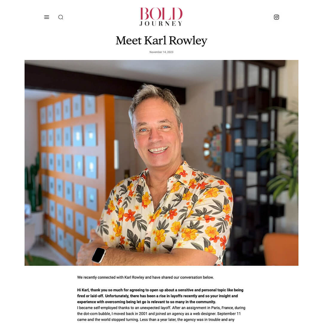 My new interview is out! Thank you @boldjourneymag for a great article. Read it at: BoldJourney.com/news/meet-Karl-Rowley
.
#boldjourneymagazine #boldjourneymag #boldjourney #graphicdesign #interview #palmsprings
