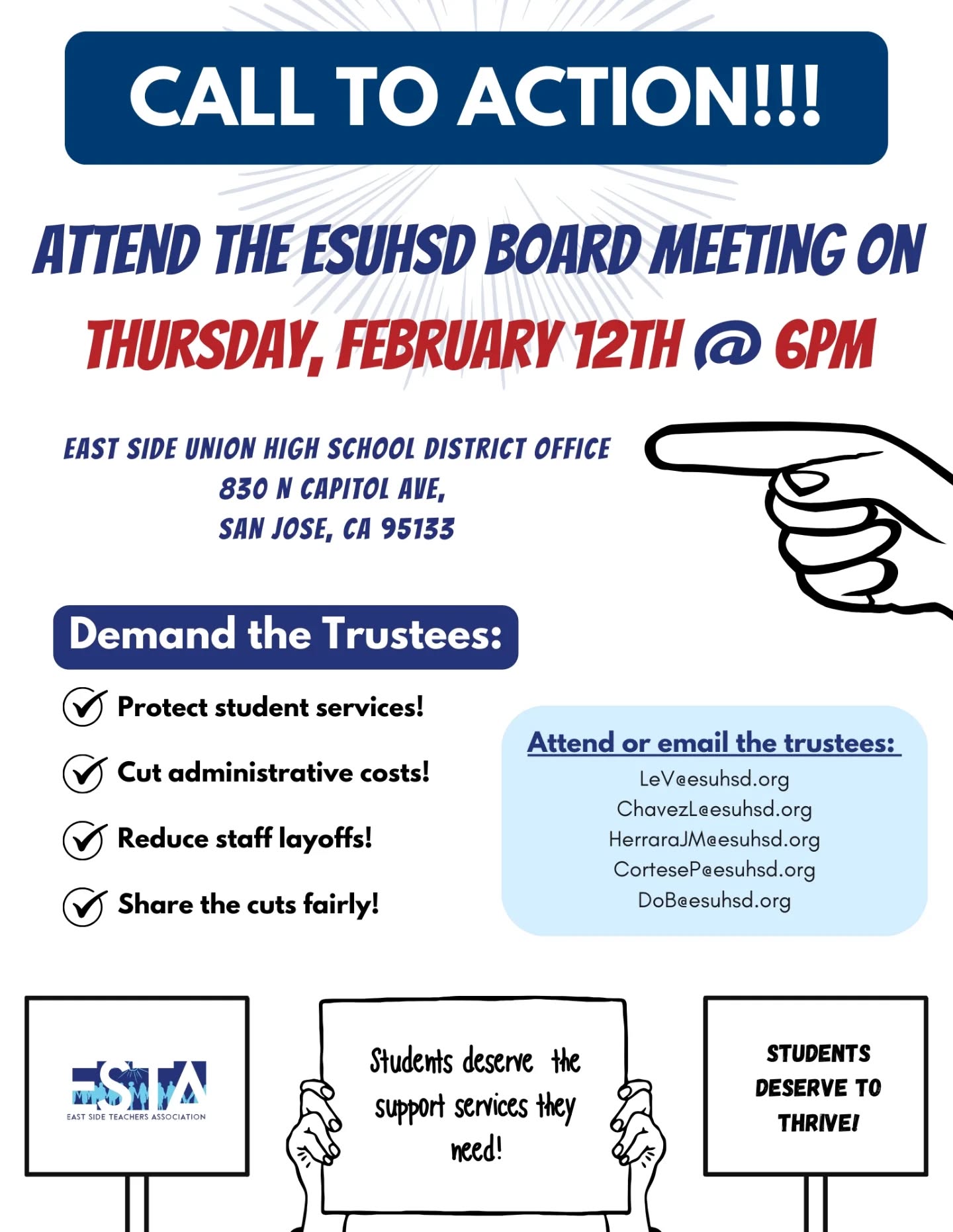 Our students deserve better!
#weareesta #wearecta #sanjose #essj #unionstrong