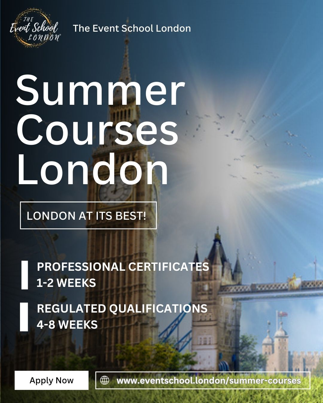 This summer, invest in yourself and your ambitions. Our Summer Courses offer engaging learning with industry professionals, creative collaboration with like-minded participants, and real-world skills.
With two clear pathways to match your career and learning goals:
☀️👩💼 Professional Certificates for practical, career-focused capability
☀️ 👨🎓 Regulated Qualifications for formally recognised academic progression.
Summer courses are our most popular dates, so find the course that suits you and enrol now.
👇
www.eventschool.london/summer-courses
#SummerCourses #LondonSummer #SummerSemester
#ProfessionalCertificates #AcademicProgression
#CareerDevelopment #RealWorldSkills #ProfessionalDevelopment
#AcademicProgression #SkillsFormalisation #StudyLondon
