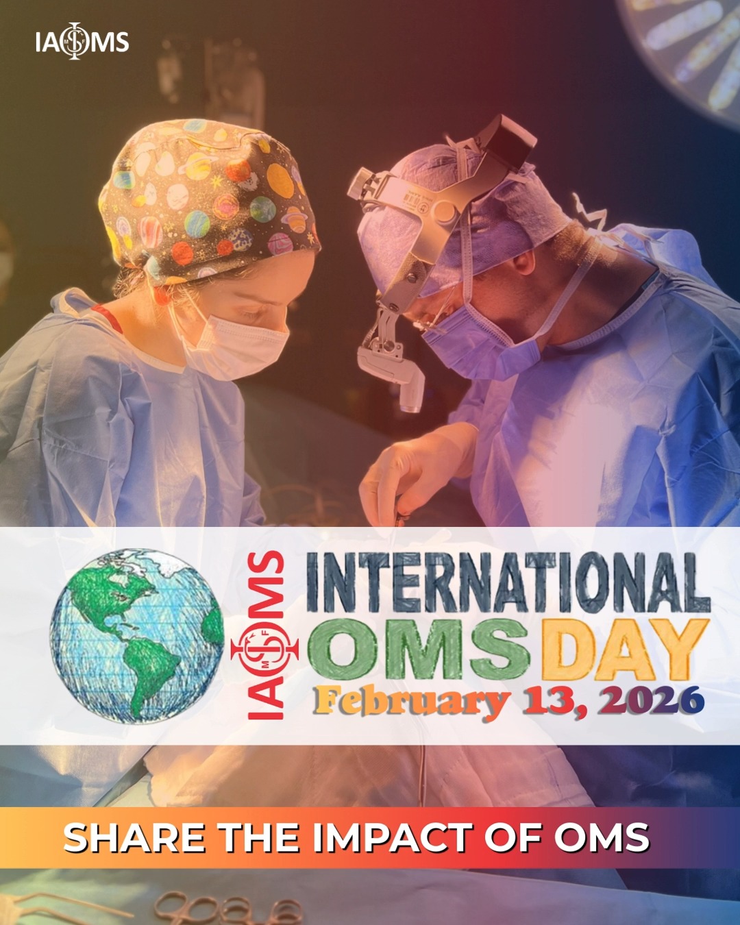 On February 13, we celebrate International OMS Day 2026.
From restoring the ability to eat and speak…
To reconstructing faces after trauma…
To advancing complex surgical care…
Oral and maxillofacial surgeons change lives every day.
This year, we’re inviting you to share what OMS means to you.
🎥 Record your video
🌍 Join the global gallery
📣 Use #OMSday2026 and tag @iaomscommunications
Add your voice. Strengthen the specialty.