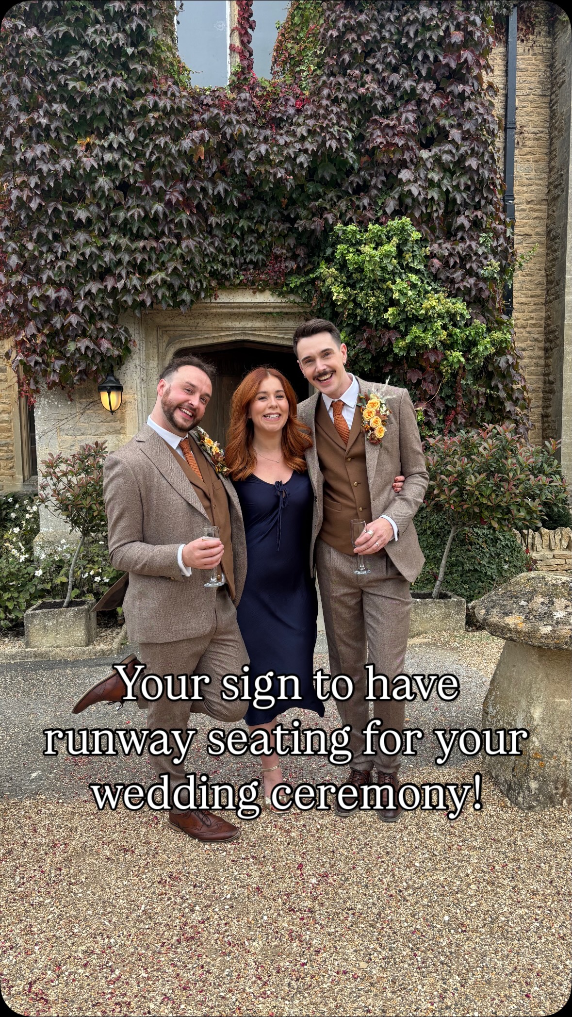 Who says you have to have traditional aisle seating for your ceremony? It’s your wedding do it your way!
.
This was the *iconic* runway setup for Chay & David’s wedding ceremony at @hyde_house with styling by @styletopiauk
.
Don’t forget to share and save for inspo when planning your ceremony!
.
@hyde_house
@lauracrockettcelebrant
@taylarjaydephotography
@red.letter.films
@styletopiauk
@brassmonkeys_party
@tailoredents
@ellis_mate
#weddingceremonyseating #Ceremonylayout #WeddingCeremonyIdeas #WeddingCeremonyInspo #CelebrantWedding