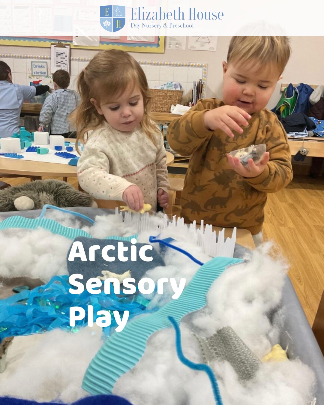 As part of our Polar Regions learning, the children have recently been exploring the Arctic through hands-on sensory play. Ice play, polar animals and snowy textures have helped bring this chilly environment to life!
Sensory experiences like these support early language, fine motor skills and understanding of the world, while giving children time to explore at their own pace. 🐻❄️🧊
https://www.elizabethhousenursery.co.uk/curriculum
#preschool #elizabethhousenursery #nursery #earlyyears #eyfs #wallingford #oxfordshire #polarregions #sensoryplay #learningthroughplay