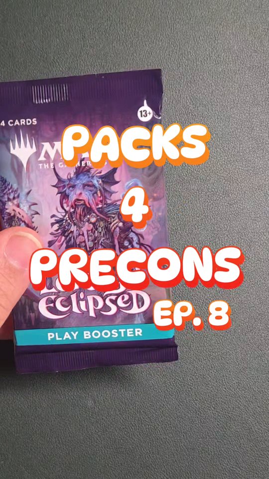 PACKS4PRECONS EP. 8 w/ Lorwyn Eclipsed! Let's see what rares or mythics we get and what Precons we can upgrade with them!
#mtg
#commander
#precons
#packs4precons
#packopening