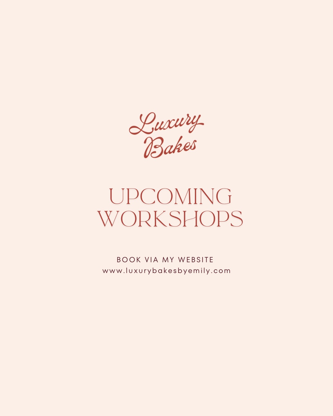 children’s workshops, mother’s day workshops & more cake decorating evenings are available to book now 🩷
eeeeeek so excited to host all of these ✨
you can book via my website! link in my bio ✨