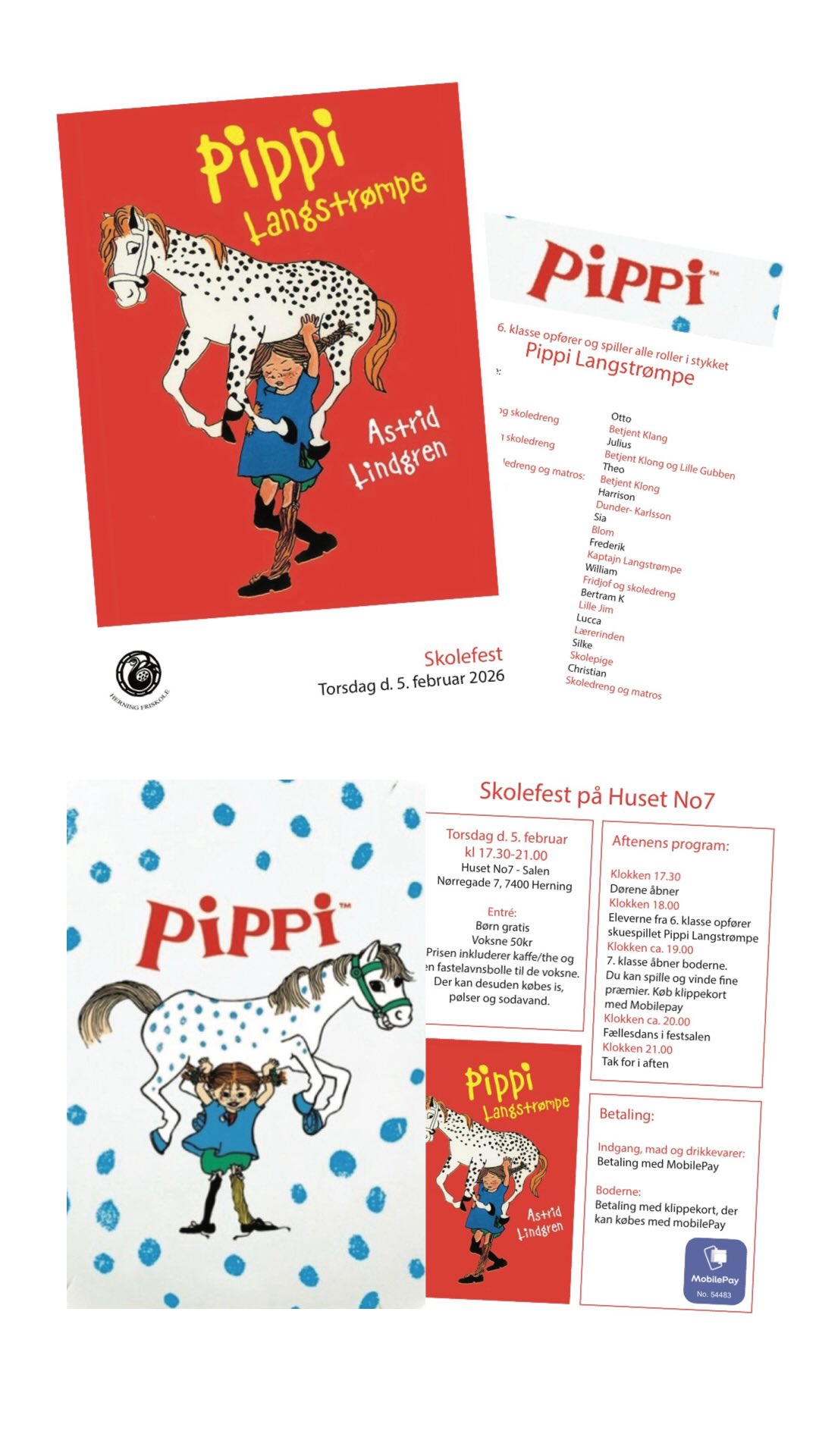 PREMIERENERVERNE BEGYNDER SÅ SMÅT AT RØRE PÅ SIG… 🎭🦋🫣 for i morgen går det løs med skuespil og skolefest 🤩
I dag har 6. klasse øvet på scenen i @husetno7 i fuldt kostume og med lys, lyd og band 👮♂️🏴☠️🐴🐒🎶
De hele bliver pludselig meget virkeligt ☺️
Men de er SÅ klar og SÅ spændte på at vise deres Pippi-skuespil - både for bedsteforældre til generalprøven og til elever og forældre til selve forestillingen til skolefesten 🥳😍
GLÆD JER!
Det gør de - og det gør vi 🤩
Vi ses til skolefest torsdag!! 🥳
#Skolefest #Skuespil #Pippi #HerningFriskole #etgodtstedatlæreværeogvokse