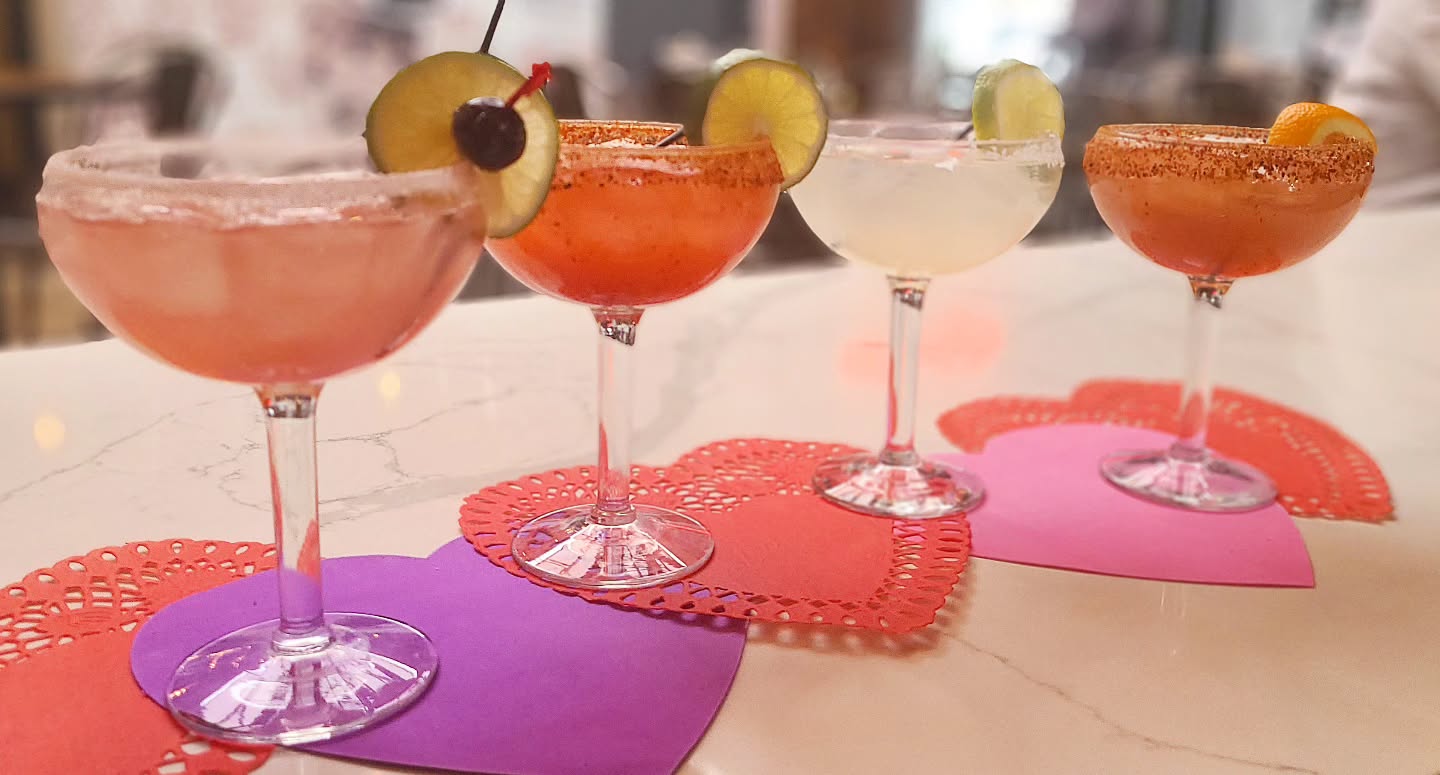 Dark Cherry Margarita, Strawberry Margarita, Lime Margarita and Campfire Margarita ❤️