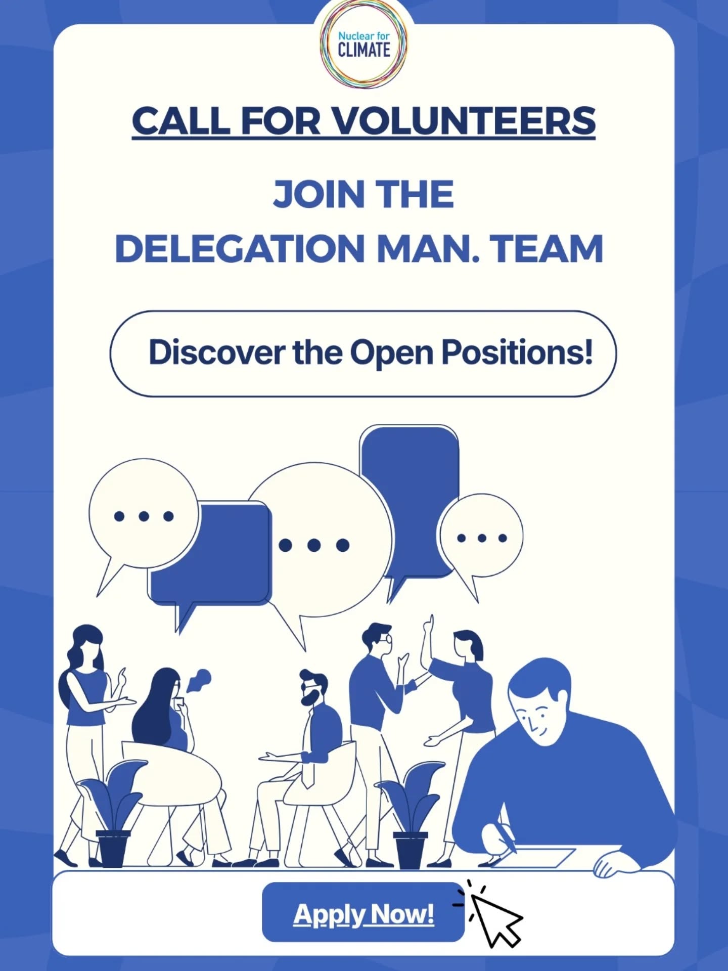 🌍 Join the Nuclear for Climate Delegation Management Team for COP31 📋
🙋♀️🙋 Do you enjoy working with #people, coordinating #teams, and helping others prepare and perform at their best?
🌐 Would you like to support an international delegation on the road to #COP31 in #Antalya 🇹🇷?
🤝 Nuclear for Climate is looking for volunteers to join its Delegation Management Team, supporting the preparation, training, and coordination of N4C delegates ahead of and during the UN Climate Conference.
🙏 The team plays a central role in ensuring that delegates are well-prepared, informed, and supported, through training workshops, briefings, documentation, and ongoing coordination.
✨ Open volunteer positions include:
- Delegation Management Lead
- Delegation Management Support
📅 Application deadline: 15 February
👉 Apply now: link in bio
❓ Questions? Send us a DM!
#Nuclear4Climate COP31 ClimateAction TeamBuilding TogetherIsBetter NetZeroNeedsNuclear