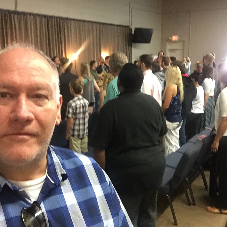 Getting ready to speak in Asheville, NC