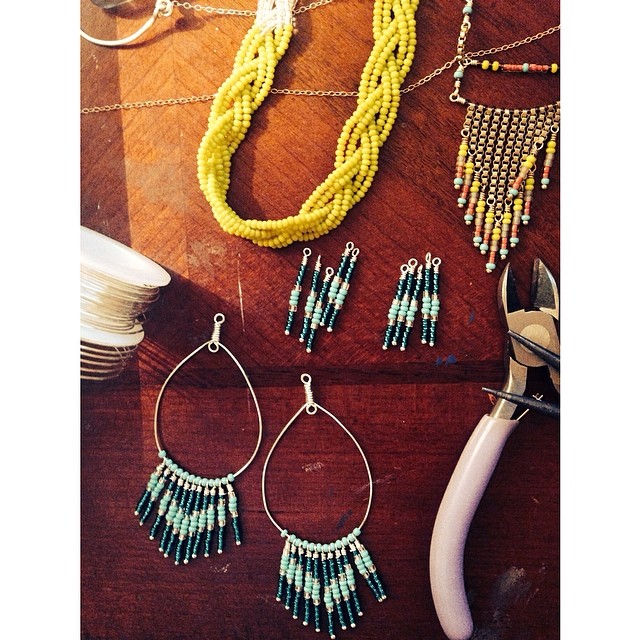 Lots of restocking and new items in the works for juniperandink.com. I'm excited!!! #beading #jewelrymaking #wirework #diy #handmade #smallbusiness #juniperandink ✨