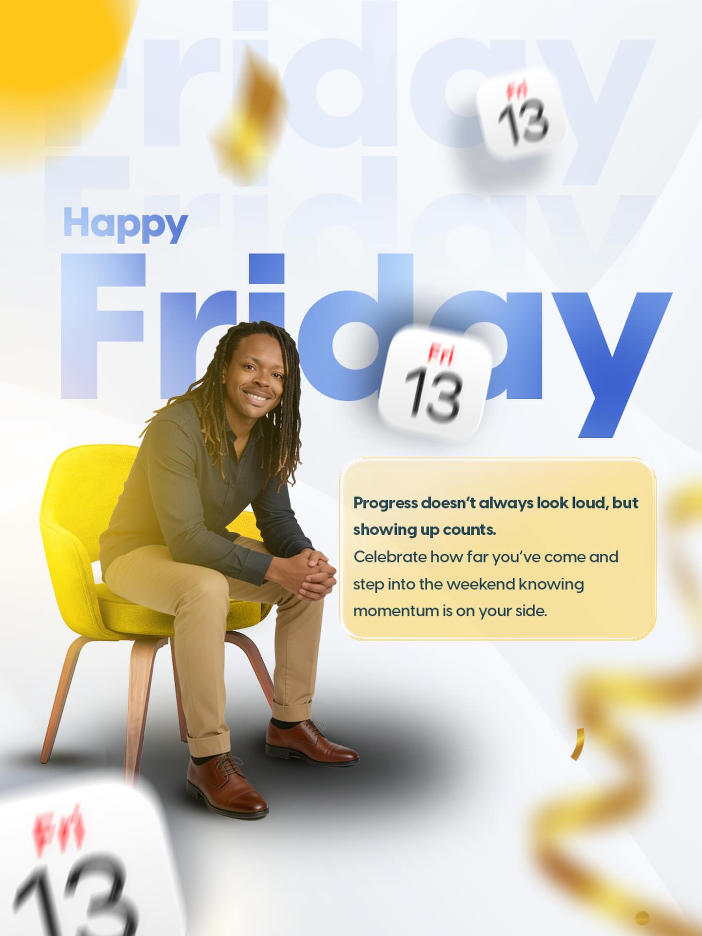 Not every win needs applause. Showing up is progress. Take that momentum with you into the weekend. Happy Friday, everyone!