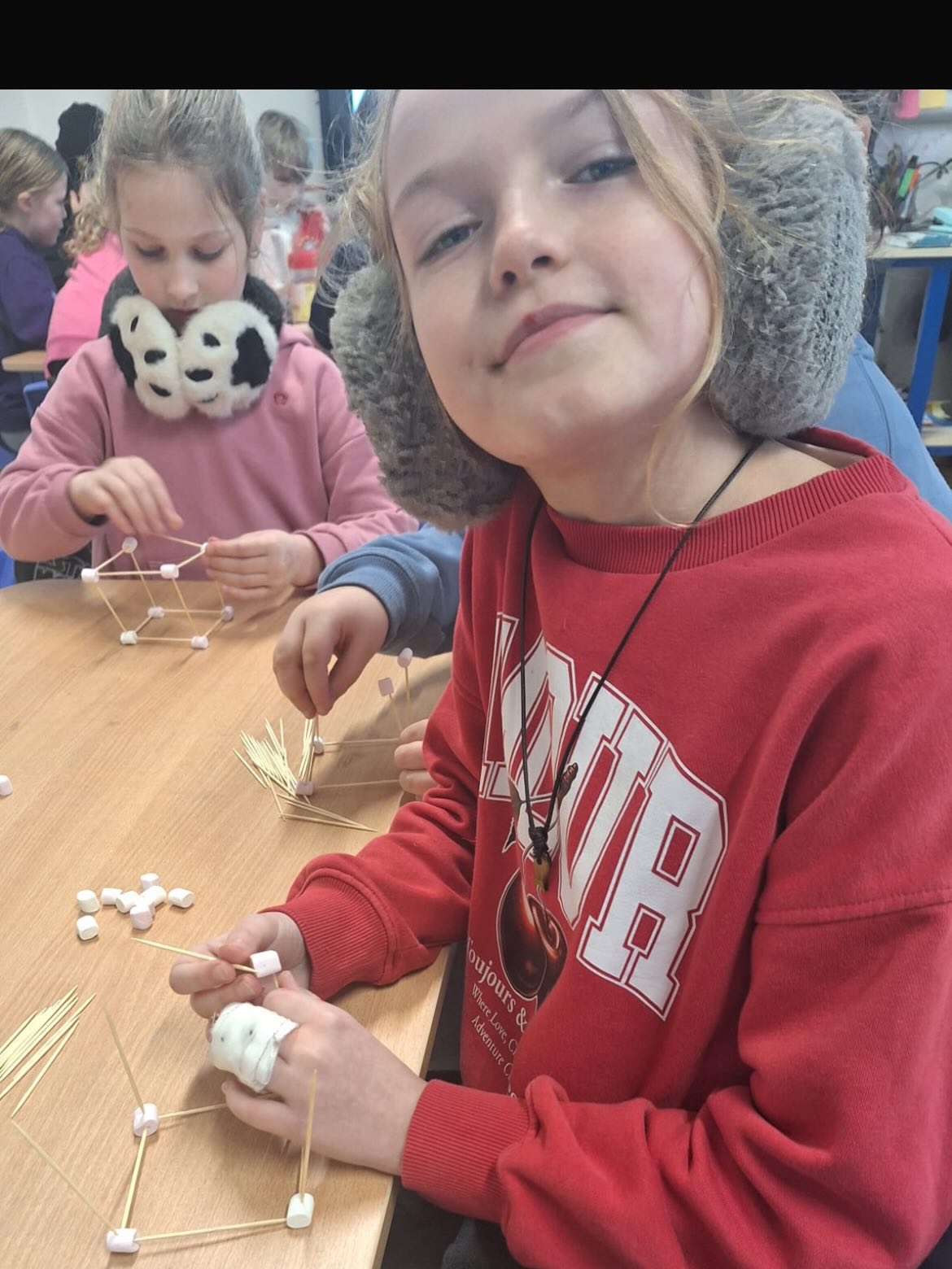 STEM activity with 3rd class today. Focusing on materials and construction. Amazing marshmallow towers were made😍