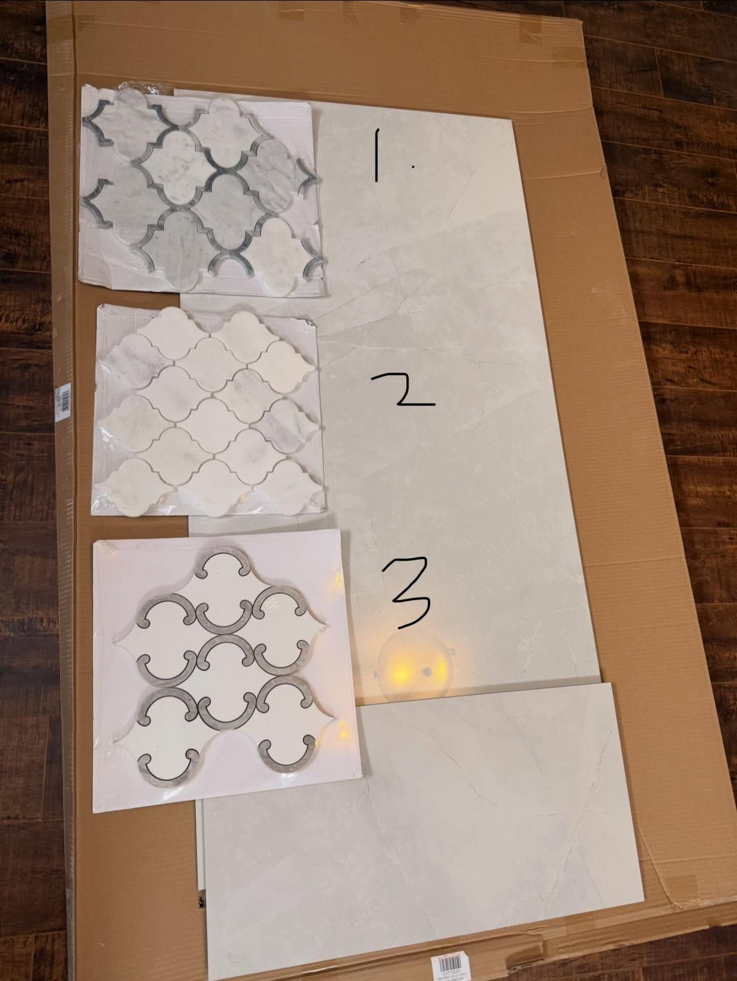 Help with our big great Canadian winter bathroom renovation. What mosaic tile would you choose for the shower floor?
#renovation #gotmoxie #girlsinconstruction #buildsh!t