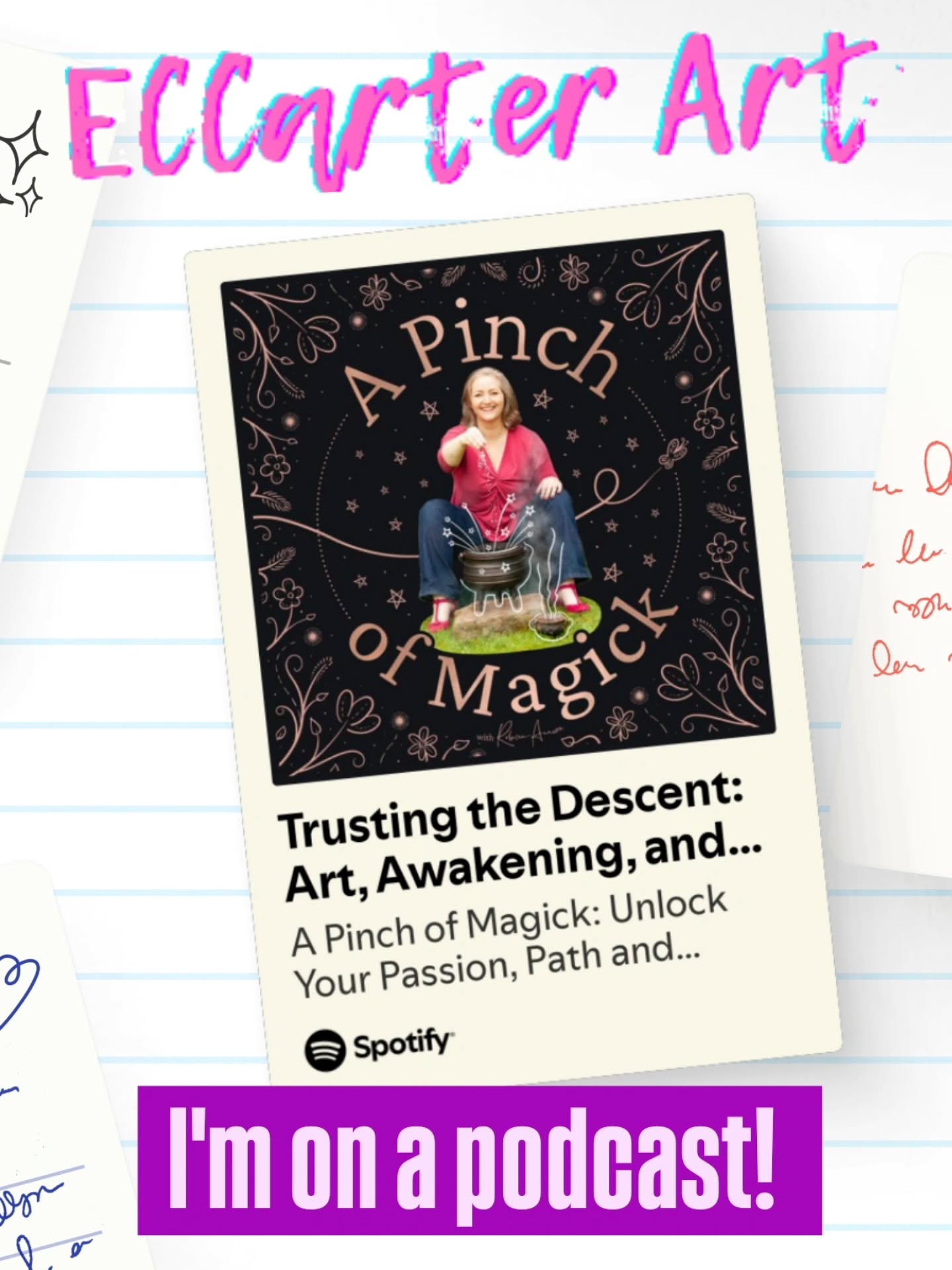 On this podcast I share it all...
I first came across @rebeccaanuwen a few years ago. Listening to her helped me to process a lot and know I wasn't on my own....with all the magical things that were happening.
What a woman! Her podcasts are fabulous - there are many tools and techniques for living a magical life. Absolutely go and check her out - she also has an app!
It's amazing that I have completed a full 360 and I was a guest... Just beautiful.
We talked art
Awakening
Struggles
Grief
Exhibition on until 18th April at Hartlepool Art Gallery.
You can sign up to my mailing list at www.eccarterart.com
#magicpodcast #magical #artpodcast #podcastuk #listentopodcast
