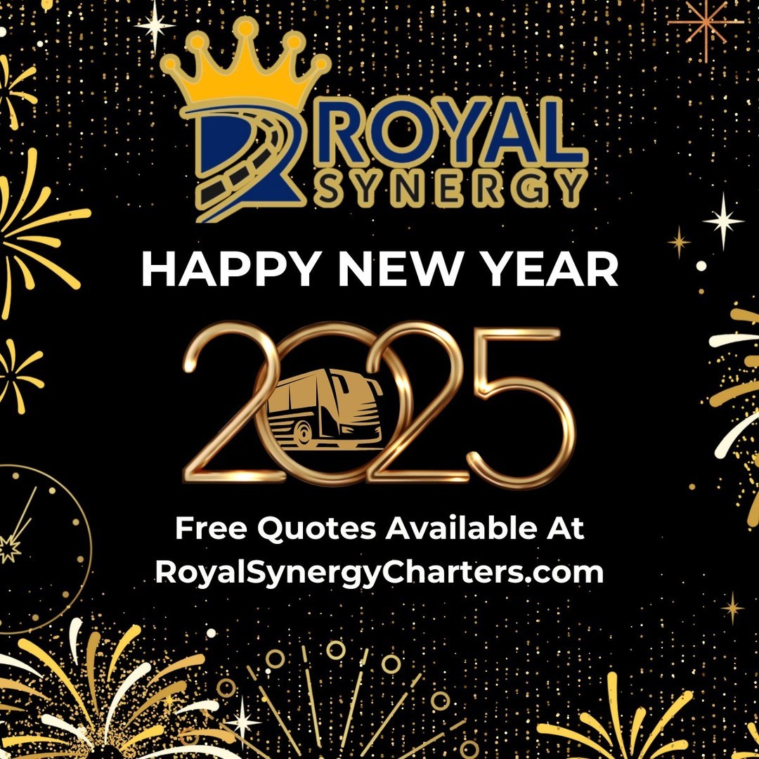 Here’s to new destinations in 2025! 🎉 Royal Synergy Charters is excited to keep your group on the move this year. From business conferences to school events and everything in between, we deliver seamless transportation solutions tailored to your needs.
Wherever your plans take you, we’ll make sure you arrive stress-free and on time.
Visit royalsynergycharter.com to get your free quote today, and let’s make your next journey unforgettable!
• #HappyNewYear #RoyalSynergyCharters #GroupTransportation #TravelWithEase #2025Journey #EventTransportation #ReliableService