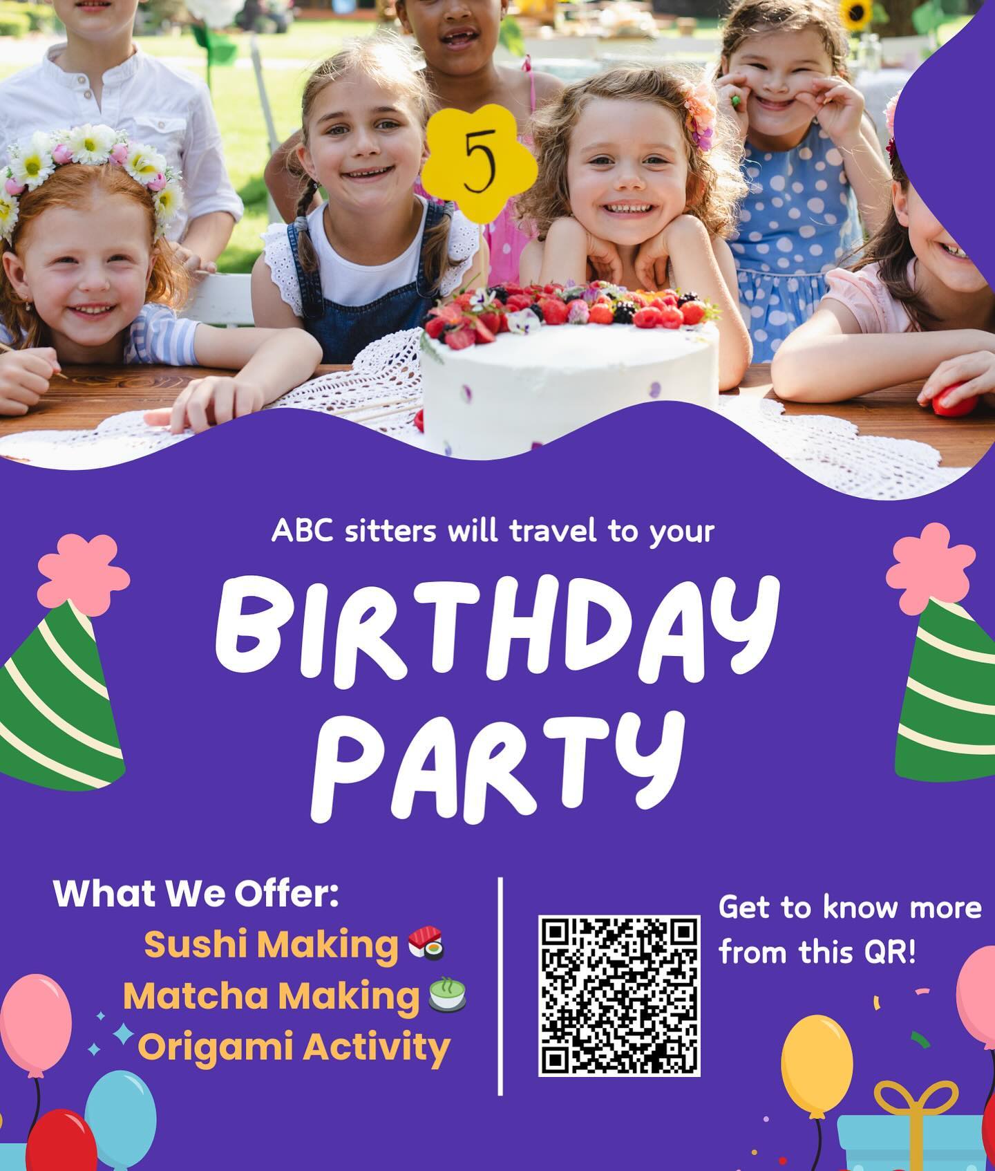 Did you know that we offer birthday workshops? 🎉
Invite us to your birthday party, and let’s create a special and unforgettable experience together! ❤️We’ll make sushi, matcha,origami activities, and even create a special sushi cake for your celebration!🎂
Fill out the form from our BIO to discuss the details💌