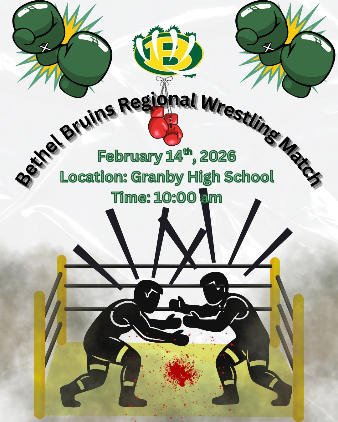 Nothing like a little Valentine's Day wrestling! Go Bruins!