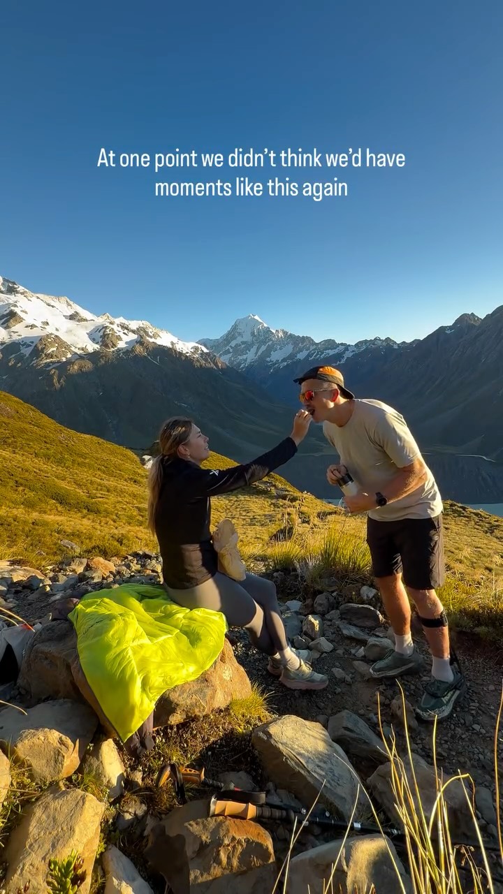 There’s nothing like a mountain sunrise to remind you to be grateful 🙏🫶
We did the Mueller Hut Hike (& Ed added a short scramble to the summit Mount Olivier which is just above the hut)
Incredible views of Mount Cook the entire way.
1,195m elevation gain
10.66km
⏳ 6 hours 12 mins
If you do this hike on a sunny day we really recommend getting up early for the ascent - it’s quieter, cooler and the views are even better!
Follow on for more inspo 👊