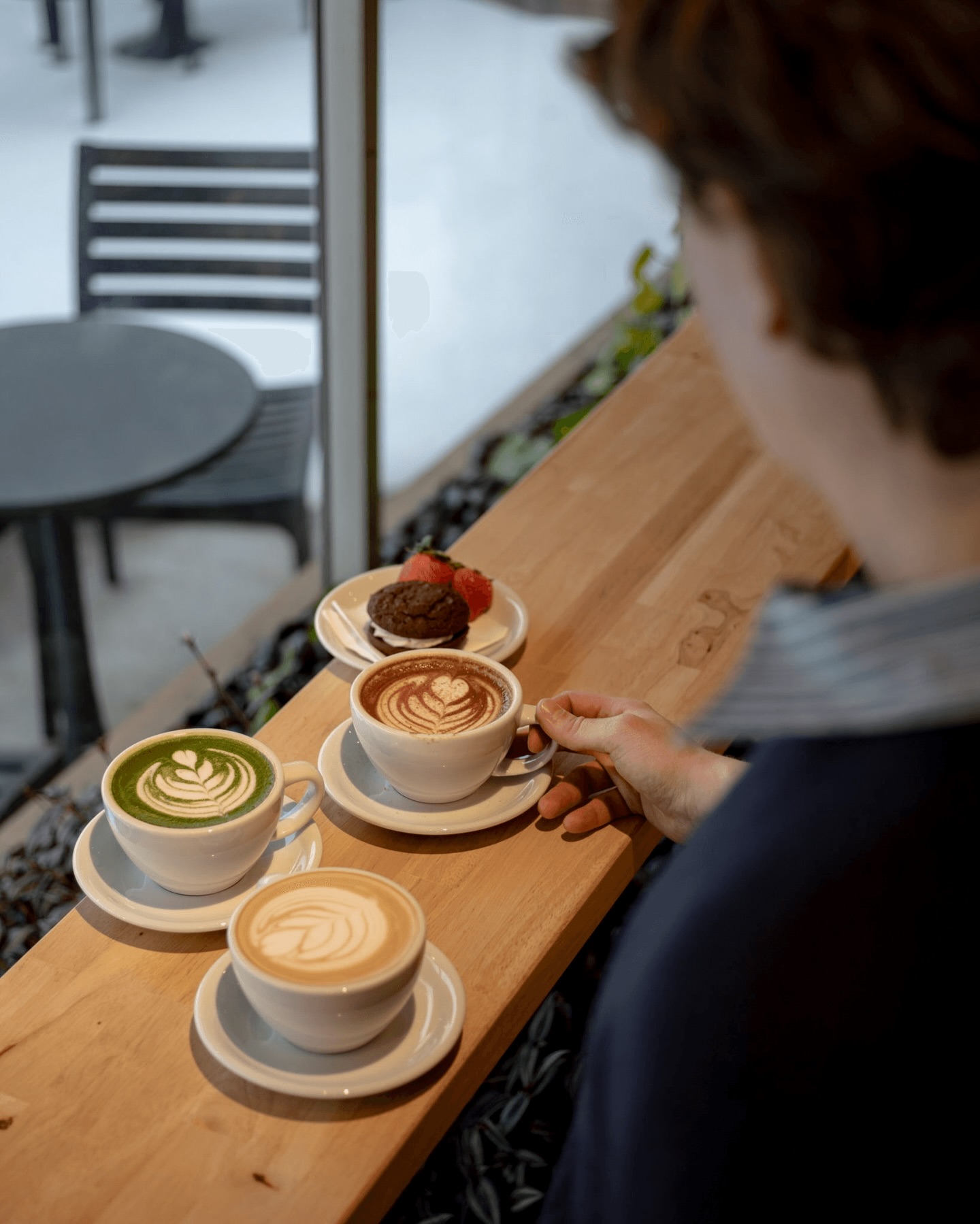 VALENTINE’S DAY LIMITED MENU 2/13 - 2/15
Fall in love with this years’ Valentine’s Day menu!
Strawberry Mocha - think chocolate dipped strawberries in a mug. yum.
Strawberry Matcha - rich, earthy matcha paired with strawberry milk.
Strawberry Chai - sweet and spicy. perfect for valentine’s day.