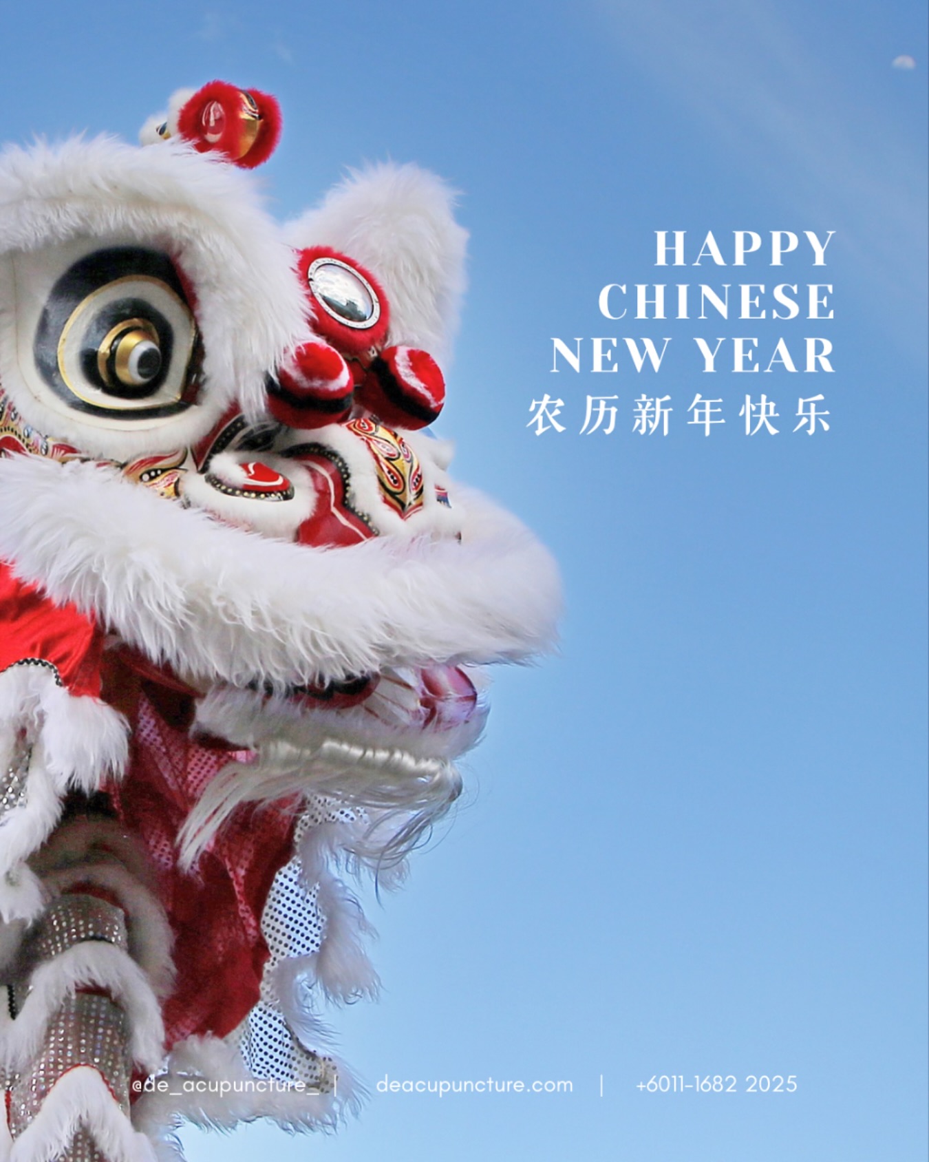 Gong Hey Fat Choy / Gong Xi Fa Cai! 🧧
Wishing our patients, family, and friends a Chinese New Year brimming with Good Health, Great Fortune, and Harmony!
Thank you for allowing us to support your well-being journey. Here’s to a prosperous new year!
Your team at De Acupuncture X Herbs Centre
#CNY #LunarNewYear2026 #TCMClinic #GoodFortune #HealthFirst