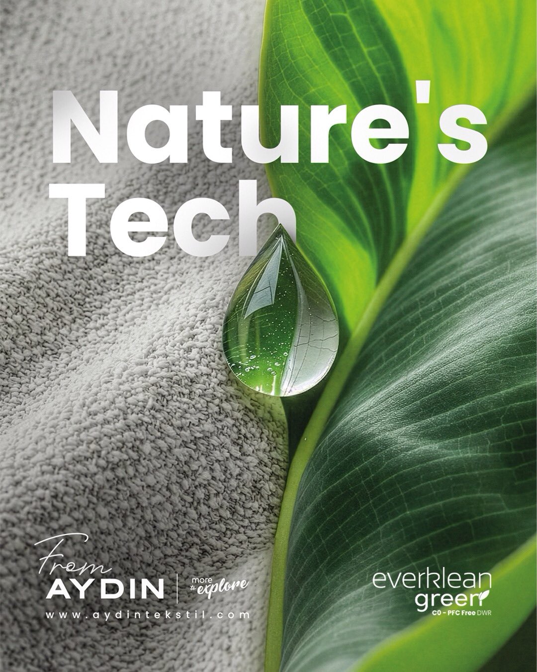Nature-inspired protection 🌿
Everklean Green by Aydın Tekstil delivers durable performance with a C0 Free water-repellent finish—designed for cleaner living and a greener future. 💧♻️
#AydınTekstil #EverkleanGreen #C0Free #SustainableTextiles #EcoInnovation GreenTechnology WaterRepellent ResponsibleDesign