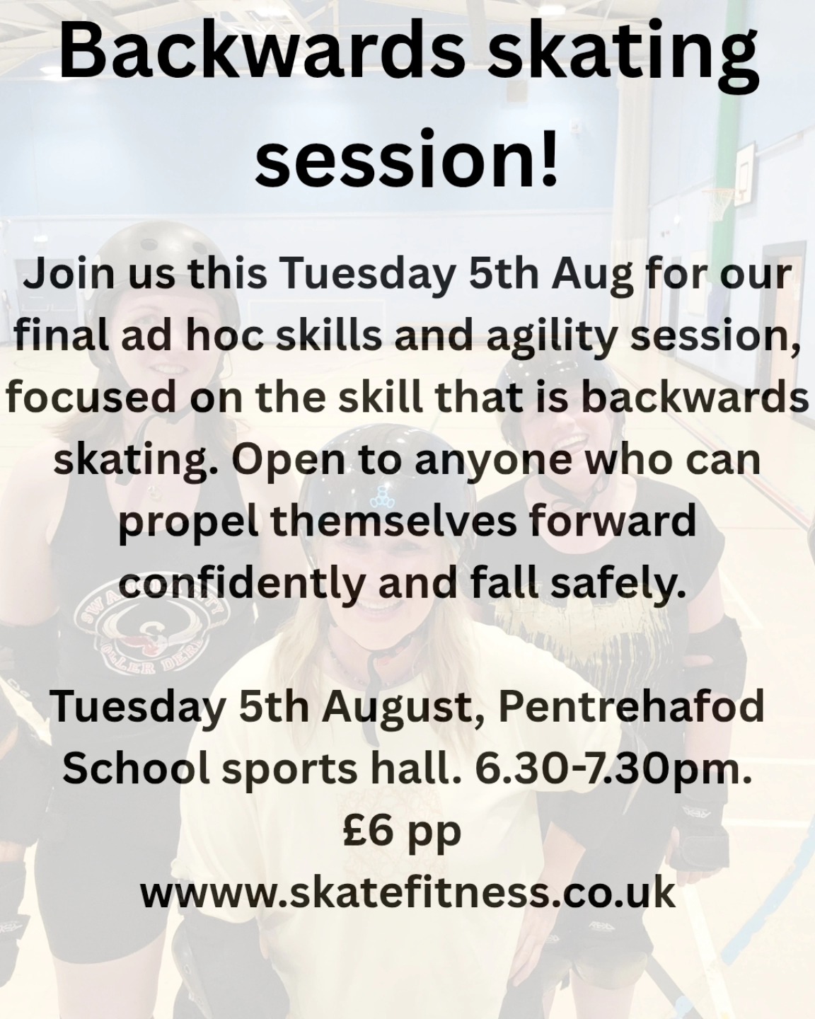 Www.skatefitness.co.uk to book your slot