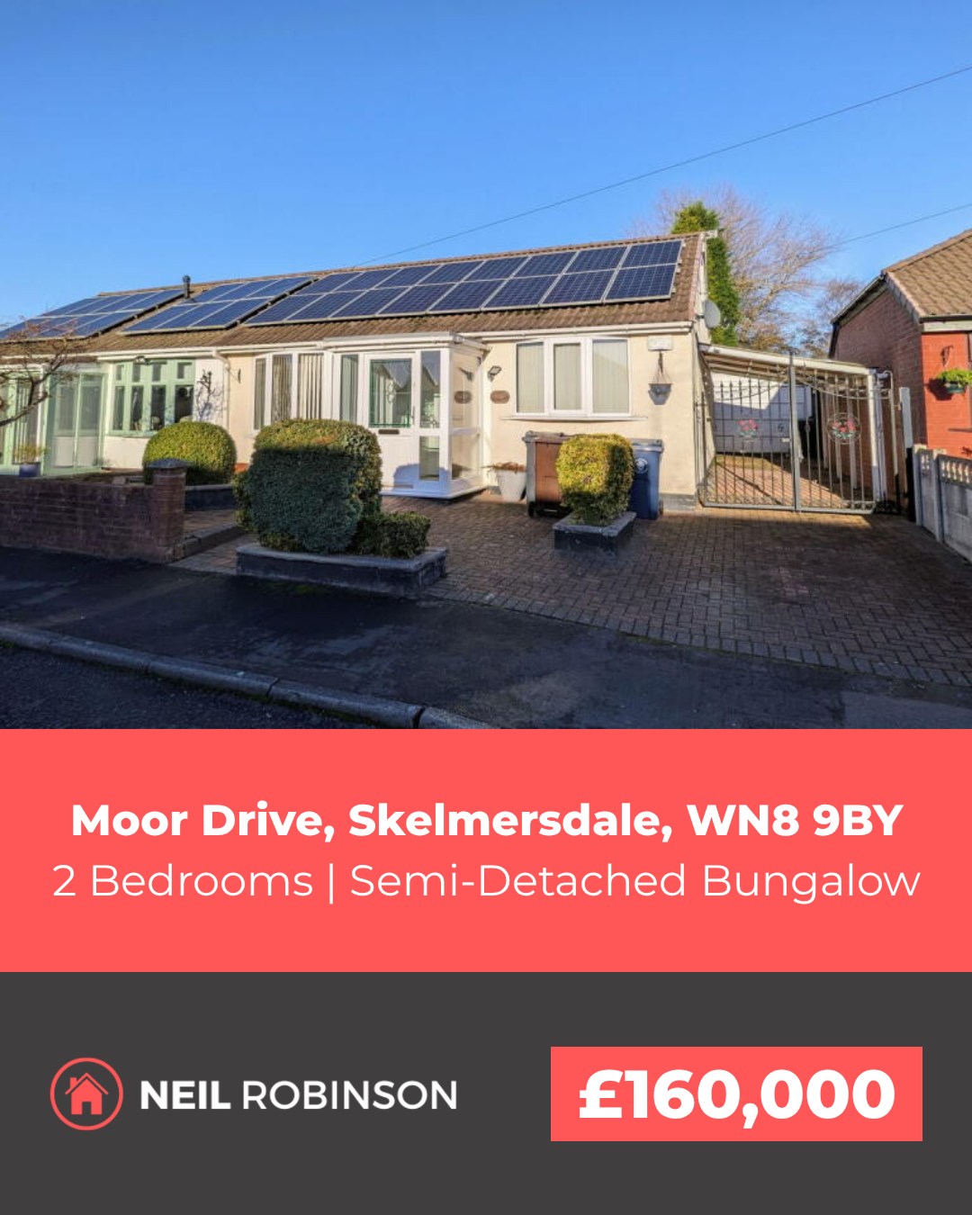 ✨ Featured Property For Sale ✨
📍 Moor Drive, Skelmersdale, WN8 9BY
🏠 2 Bedroom, Semi-Detached Bungalow. £160,000
Spacious two bedroom semi-detached bungalow available for sale in the quiet residential close of Moor Drive situated in Skelmersdale.
◾ Quiet Residential Close
◾ Semi-Detached Bungalow
◾ Two Bedrooms
◾ Spacious Lounge
◾ Conservatory
◾ Modern Fitted Kitchen
◾ Fitted Bathroom
◾ Converted Loft Room
◾ Front & Rear Gardens
◾ Detached Garage
For more information please visit our website or contact us via:
📍 | Skelmersdale Office
📞 | 01695 355110
🌎 | www.neilrobinson.co.uk