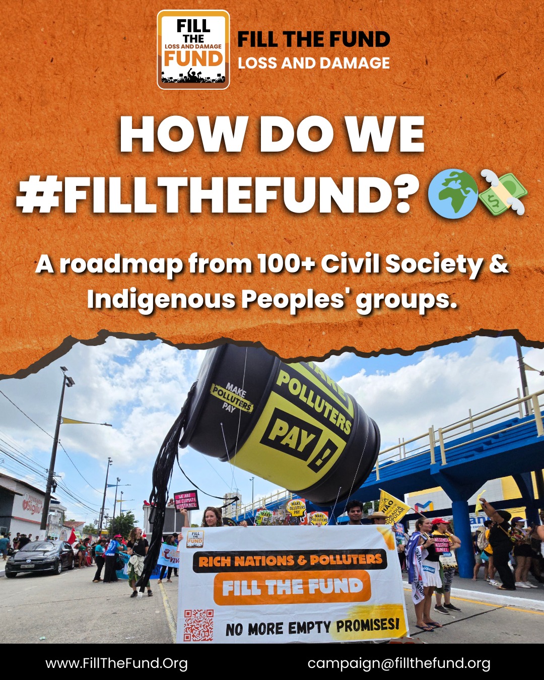 The Roadmap to Trillions: How We #FillTheFund for Loss and Damage 🌍⚖️
The Fill The Fund campaign, along with 100+ civil society and Indigenous Peoples’ groups, submitted our official roadmap to the FRLD Board.
We aren't asking for charity. We are demanding justice. ⚖️
Here is the plan to raise the trillions:
1️⃣ The Targets (4-Year Cycles) 🎯 Predictability is key. We demand:
▪️ 2027-2030: $50B/yr ➡️ Total $200 Billion
▪️ 2031-2034: $100B/yr ➡️ Total $400 Billion
▪️ 2035 Onwards: $400B/yr ➡️ Total $1.6 Trillion
2️⃣ Grants, Not Loans 🛑💳 Climate victims shouldn't go into debt for disasters they didn't cause. We demand 100% grant-based finance.
3️⃣ Innovative Sources 🛢️💰 The money exists. We call for: • A Climate Damages Tax (CDT) on fossil fuel extraction. • Wealth Taxes on the ultra-rich. • Levies on Aviation and Shipping. • A Global Financial Transaction Tax.
4️⃣ Corporate Accountability 📢 Polluters must pay through structural taxes, not voluntary "donations." Corporations must have NO governance role and NO decision-making power in the Fund.
The time for excuses is over. Make Polluters Pay. 🌍
🔗 Link in bio to read the full submission.
#LossAndDamage #MakePollutersPay #FRLD #HumanRights