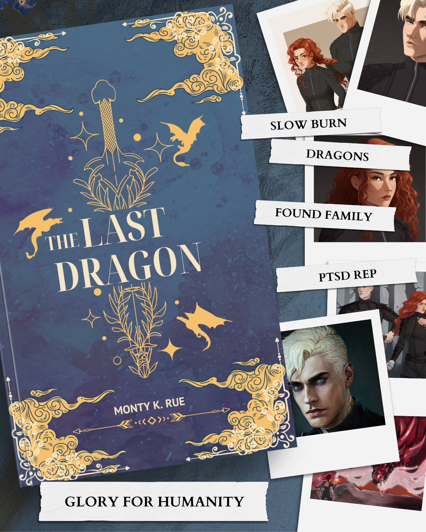 Glory for humanity ✨️
THE LAST DRAGON is a fantasy romance novel told from the MALE POV ONLY where dragons rule the skies and scorch the earth. Humanity is on the verge of extinction, and only the brave and elite warriors can restore the peace between the beasts and humans... or completely annihilate them all.
Zel Aaran is a loyal soldier to The Corps, a ruthless war college that trains soldiers to slay dragons. And he's the best of them all. But eight years with dragon poison in his bloodstream makes it hard for him to execute his duties, especially not when General Grogol is encouraging him to take up the role of a Commander.
With a vicious Redsnout dragon threatening what's left of humanity, Zel has no choice but to do what he's told before the poison consumes him. But when his childhood friend, Nidala Ward, joins the Corps, his world is turned upside down when she slowly reveals dark secrets of Karalia that have been long forgotten.
Now, he begins to question reality. Is it the poison that's taking over? Or something darker? Now he needs to decide. Does he save humanity? Or protect her and the secrets they now both know?
And since his walls are falling apart, will he let her in?
Perfect for fans of:
- Attack on Titan
- Fourth Wing
- Divergent
- Hunger Games
READ ON KU! ✨️
🔥Slow burn
❤️🔥YEARNING
💀MMC has VENOM in his veins slowly 😵 him
🐉 Unique Dragons
🗡❤️ Enemies to Lovers
🏰 Military Academy Setting
🍫 Chocolate lover MMC
📖 Book smart FMC
🌹 Found Family
✨️ Forced Proximity
😨 PTSD Rep
🦅 Hawk companion
🗡 Protective MMC
😒 Broody
🤭 BANTER
🍿 Side characters to die for
#bookstagram #slowburn #indieauthor #romantasybooks #romantasy indieauthorsofig slowburn