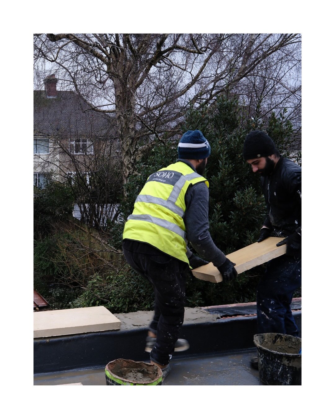 Royal Tunbridge Wells project
The external works are now bringing the architecture to life. With the coping stones installed, the rear extension’s art-deco influence is fully emerging - clean lines, strong proportions and a form that feels both timeless and contemporary within its setting.
SOHO Developments | High-end builds & Refurbishments