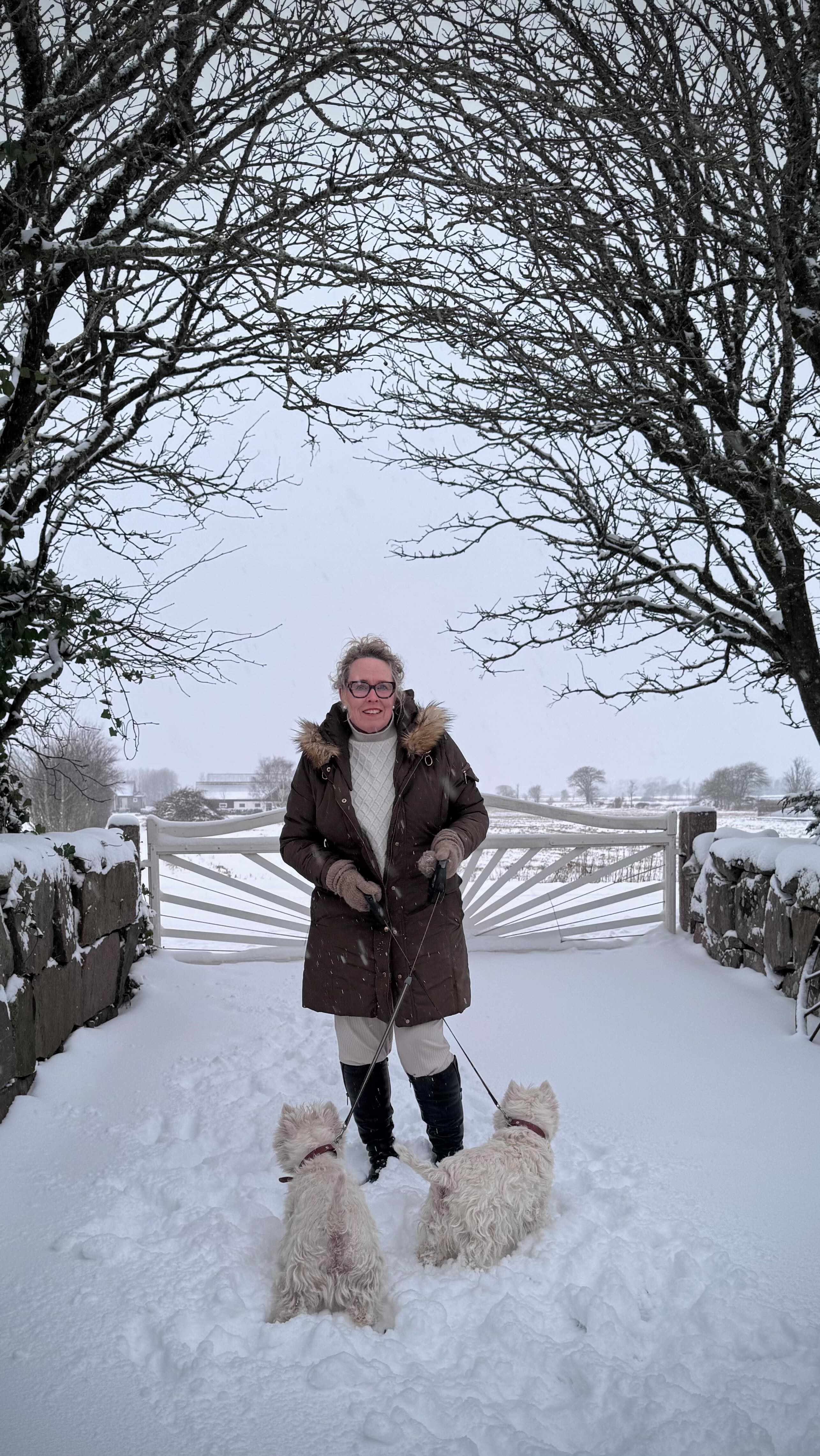 Ogillar detta🥶🌨️❄️så mycket snö vi fått idag och det är minsann inte vanligt hos oss.
Vi har en riktig vinter!😣
Önskar fin fredagskväll till er!