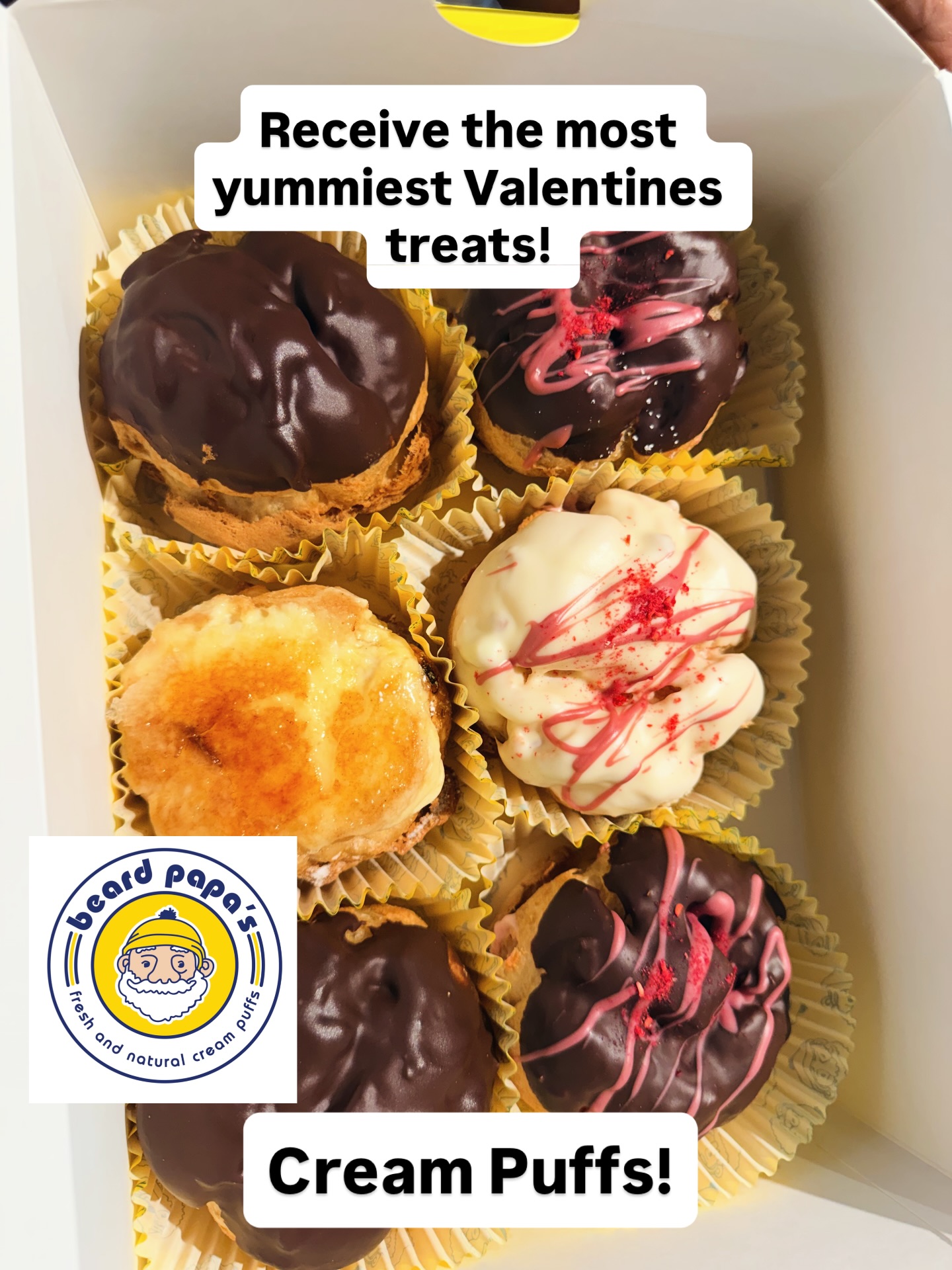 Somebody who loves @wigglerumpsretail surprised our crew with these cream puffs from Beard Papa’s in Castro Valley for Valentine’s Day… and oh my goodness… they are pure happiness in a pastry. 💕 we have the best clientele !! THANK YOU! 😍
Light, fluffy, creamy perfection.
The dogs were very interested… but these are strictly HUMAN treats. 😄
If you want to make someone feel loved this Valentine’s Day, Beard Papa’s is definitely the way to do it. ❤️
Support local. Share sweetness. Spread love.
— Wiggle Rumps ReTail
@beardpapascastrovalley