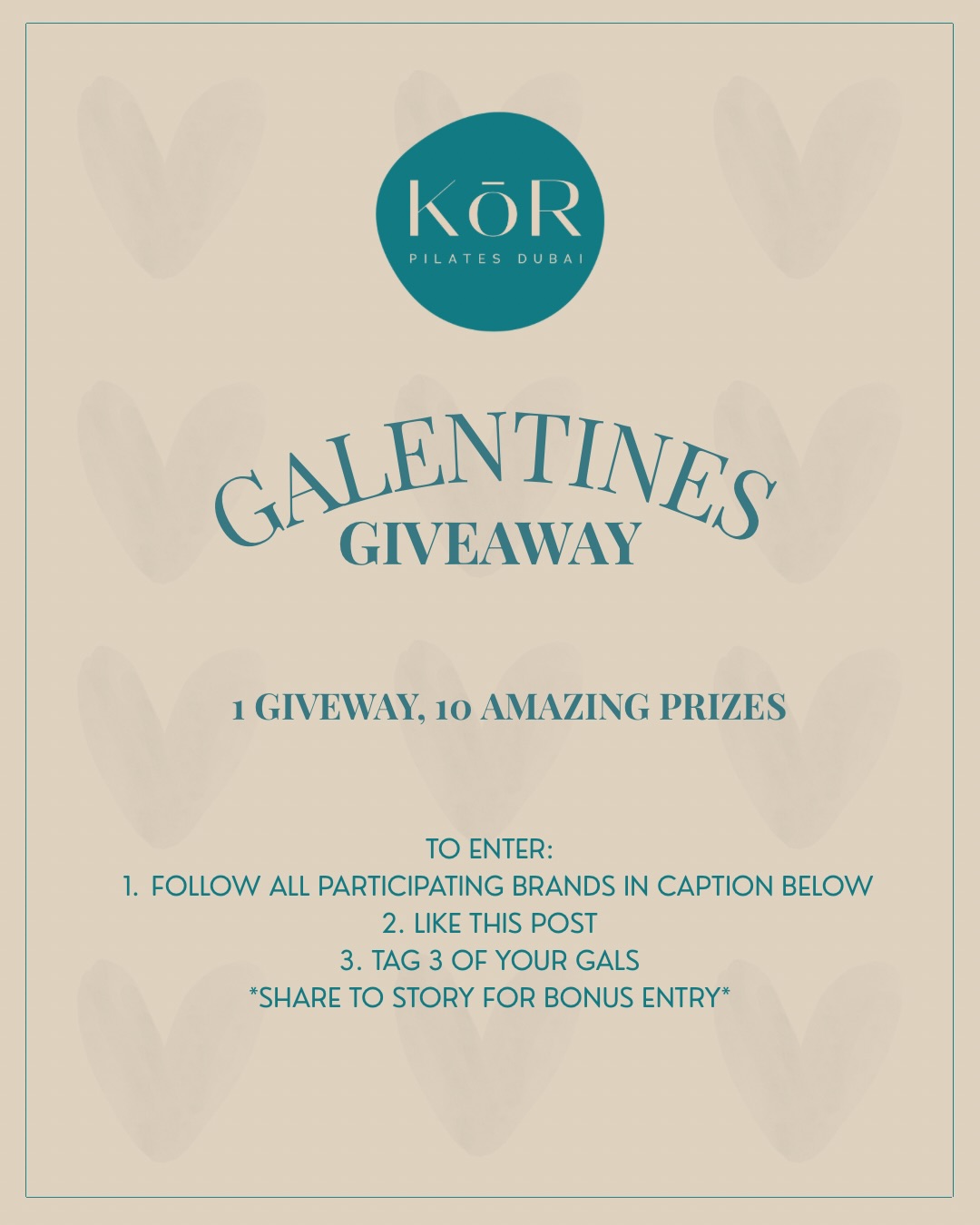 🤍 GALENTINE’S DAY GIVEAWAY 🤍
Valentine’s Day isn’t just about boyfriends, roses, or overbooked dinners.
It’s about your people. Your girls. The ones who show up, hype you up, and deserve to be celebrated too.
So this Galentine’s Day, we have the ultimate gift for one lucky winner.
To enter:
1. Follow all participating brands
2. Like this post
3. Tag 3 of your gals
Share to your story for bonus entries
Our giveaway includes:
🤍@wendygraystudio @wendygray_dubai silk outfit of your
choice
🤍 500 AED voucher at @chinawhiteskypooldubai (Monday-Thursday)
🤍 3 class trial pack at @korpilatesdubai
🤍 500 AED voucher to spend on @kuukiofficial
🤍 5 inch vintage heart cake by @queen_of_cakes_dxb
🤍 350 AED voucher at @sota.salon
🤍 Clothes hamper worth 500 AED (based on gender/age of winner) from @maximsbabystore
🤍 350 AED voucher @profilebeautybyjoanne
🤍 300 AED voucher or bikini of your choice from @ittybittykinisdubai
🤍 500 AED voucher from @bellechoseofficial
Winner chosen at random on 13th Feb
Prize received on 14th Feb
Good luck
#giveaway #giveawaycontest #valentinesday