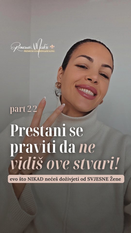 Lutko, obrati pažnju tko te ismijava, tko te obeshrabruje, tko te pokušava umanjiti...
I pritom imaj na umu da ta osoba ne govori o tebi.
GOVORI O SEBI.
Neopisivo je važno koje Žene biraš u svom krugu.
O tome doslovno ovisi kakav ćeš TI život živjeti.
Drži svoja ramena opušteno i nisko,
a standarde utegnutno i visoko ⚜️🌹
Muah 💋