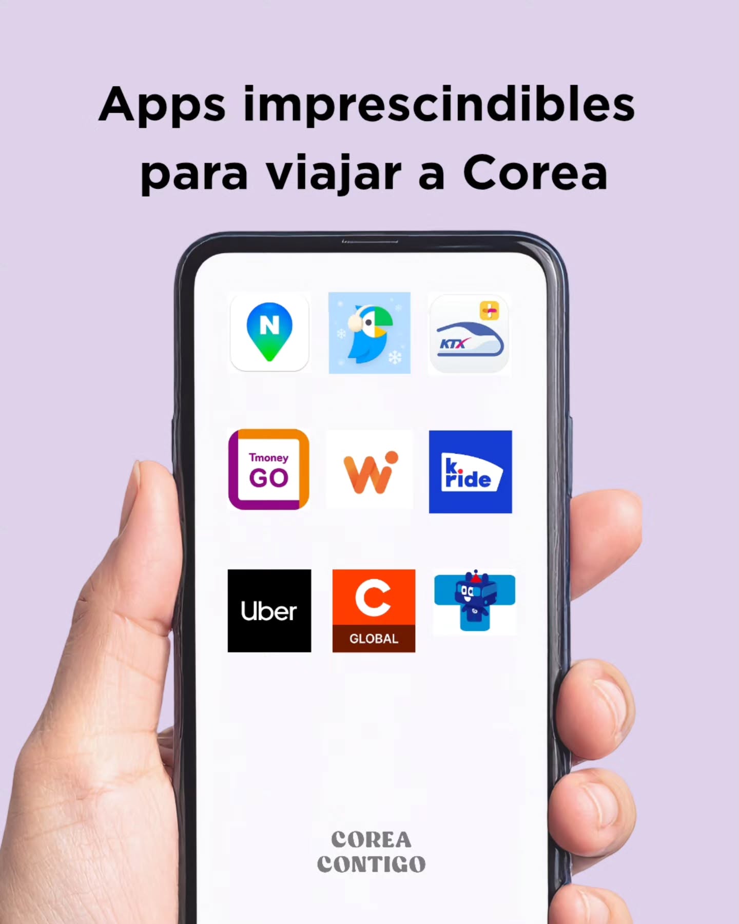 🇰🇷📱 Apps imprescindibles para viajar a Corea del Sur
Viajar por Corea es mucho más fácil con las apps correctas.
Lista basada en experiencia real con viajeros extranjeros 👇
🗺️ Naver Map / Kakao Map
Google Maps no funciona bien en Corea. Usa una app local para metro, bus y rutas a pie.
👉 Recomiendo Naver Map.
🗣️ Papago
Traductor más confiable para coreano. Traduce menús y carteles con foto.
🚕 Uber
Funciona en Corea. Si ya lo usas, puedes usar la misma app aquí. Mejor en Seúl y Busan.
🚖 Kakao Taxi / K-Ride
Kakao Taxi suele pedir número coreano. Si no tienes, usa K-Ride (para extranjeros). Recomendado fuera de grandes ciudades.
🚄 Korail Talk
App oficial para trenes (KTX y regionales): boletos, horarios y ticket móvil.
🚌 T-money GO
Boletos de buses interurbanos y bus al aeropuerto con QR (sin filas).
💳 WOWPASS
Tarjeta prepago para pagos + transporte.
⚠️ Saldo de transporte separado del saldo de pago.
🍽️ Catch Table Global
Reservas y lista de espera en restaurantes (muy útil en Seúl).
🍔 Delivery (opcional)
• Shuttle: más fácil para extranjeros, menos restaurantes.
• Baemin (inglés): no 100% turístico, pero más variedad.
🧳 Útiles
• Transit Card Balance: revisar saldo (NFC).
• T-Locker: lockers en estaciones para guardar equipaje.
📌 Guarda este post y compártelo con quien venga pronto 🇰🇷
#corea #coreadelsur #coreacontigo #viajeacorea #toursenespañol guiaenespañol appsdeviaje consejosdeviaje