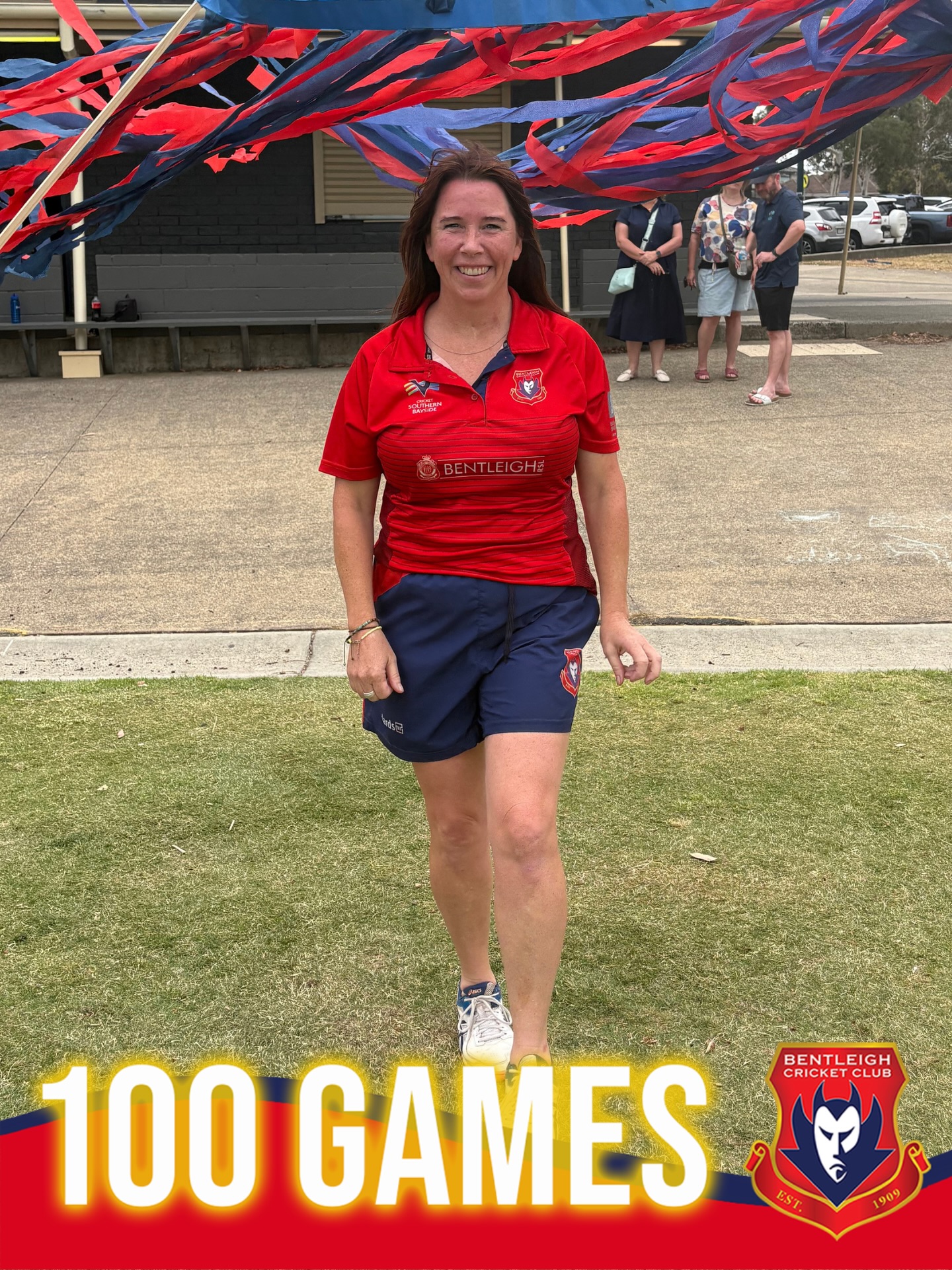 💯Game Milestone ❤️💙
Last weekend we proudly celebrated Trish Jeffery’s 100th game for Bentleigh Cricket Club — a remarkable milestone that also sees Trish become the first player in the league to reach 100 CSBW games ⭐️
Trish was part of the first CSBW competition in the 2017/2018 season and has played the last 9 seasons for the club. Trish is a premiership player and premiership captain, who leads by example on the field while giving endlessly off field.
Trish is the ultimate team player for our club, volunteering her time as All Abilities Coordinator, championing diversity, inclusion and opportunity; being a General Committee member, helping steer the club forward and has worked tirelessly in the role as our Social Media & Communications guru, keeping our cricketing families connected and championing the Bentleigh CC across our wider community.
Her commitment, leadership, and passion for Bentleigh CC embody everything our club stands for. Trish’s legacy is written not just in the games she has played, but in the people, programs, and culture she has helped build over the past 9 years.
Congratulations Trish - thank you for everything you do!
❤️💙❤️💙
@cricketbayside.womens