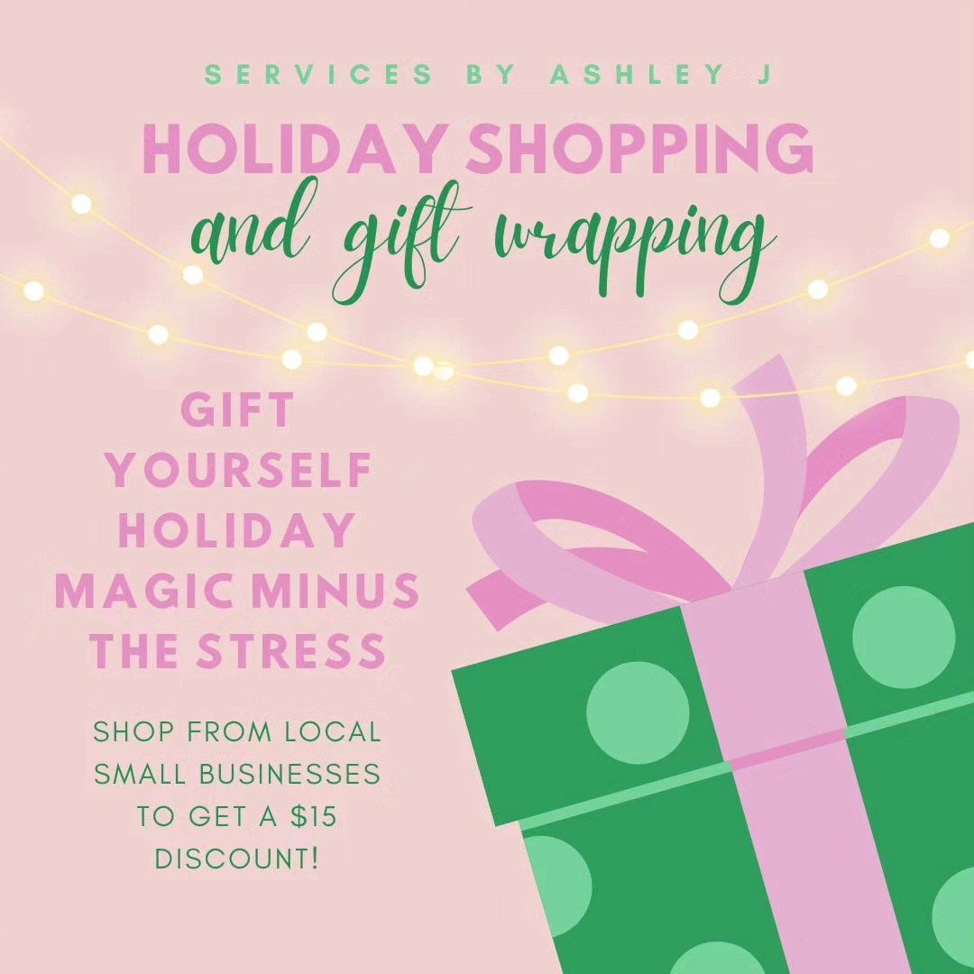 ❄️🕯️December is here! 🎄 🧑🎄
Which means I am offering holiday shopping services!
I can shop any store or multiple stores. I am able to shop off a list or give you suggestions based on who you are buying for. I can even wrap your items before drop off!
And yes, I can take your food pantry donations on my way home or wait in line at the post office too!
Many small businesses in our area are struggling. From now until New Years any errands from a locally owned small business will have a $15 discount applied to my service fee. There is a story highlight on my Instagram showcasing my favorites and I will be adding more throughout the month.
Please note that I will be closed December 22-26th. Once I am booked up I may be unable to accept new bookings until after the 26th.
.
.
.
#holidayshoppingmadeeasy
#personalassistant
#giftwrappingservice #shopsmall #shoplocal #kirklandwa #sammamish #kenmorewa #bellevuewa #redmondwa #woodinvillewa