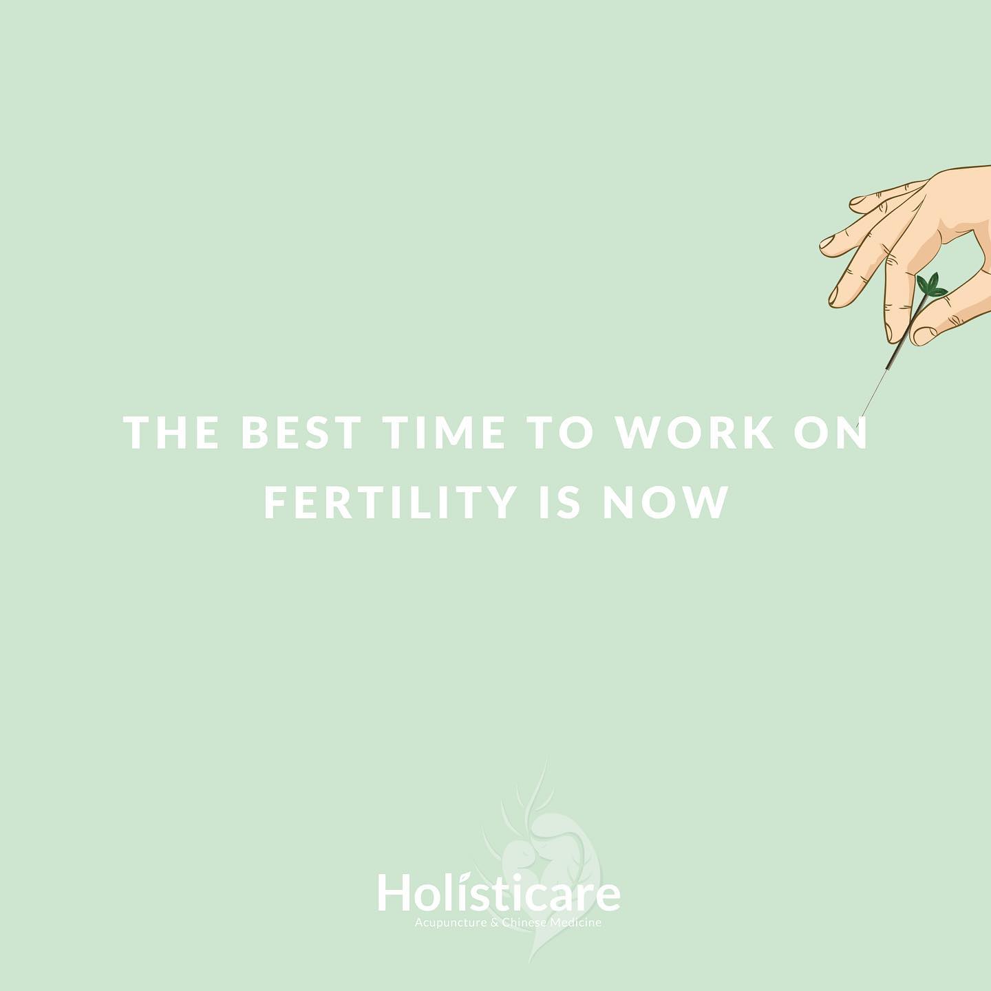 In Chinese medicine, a fertile person is healthy. Why?
1. A healthy person will have enough time to rest and de-stress to maintain emotional balance, creating room in your life for baby 👶
2. Healthy lifestyle habits including good diet, sleep and physical activity will promote good sperm quality and a healthy thick endometrial lining for better chances of implantation.
With all the down time during #iso , now is a great time to get in touch with your body, focus on #selfcare everyday and get your body in the best shape for natural conception or procedures like #IVF or #ICSI.
At Holisticare, we aim to help the body be nourished, rebalanced and physically ready to help you create your bundle of joy 🤰🏻
