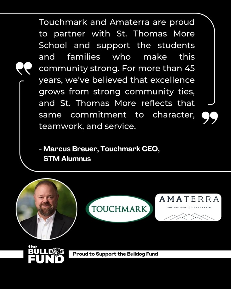 We are so grateful for the continued support of Touchmark and Amaterra!
Your generosity and partnership mean so much to the St. Thomas More School community. Because of your ongoing support, we’re able to enrich student experiences, strengthen our programs, and continue providing an exceptional education rooted in faith, service, and academic excellence.
We are truly thankful to have community partners who believe in our mission and invest in our students’ future. 💙
Thank you, Touchmark and Amaterra, for being such valued members of the STM family!
#CommunityPartners #supportlocal #communitysupport #ThankfulThursday #BulldogFund #ThankYou #CatholicEducation #Teamwork #stthomasmorecatholicschool #PortlandSchools #catholicschoolportland #BulldogPride #alumni