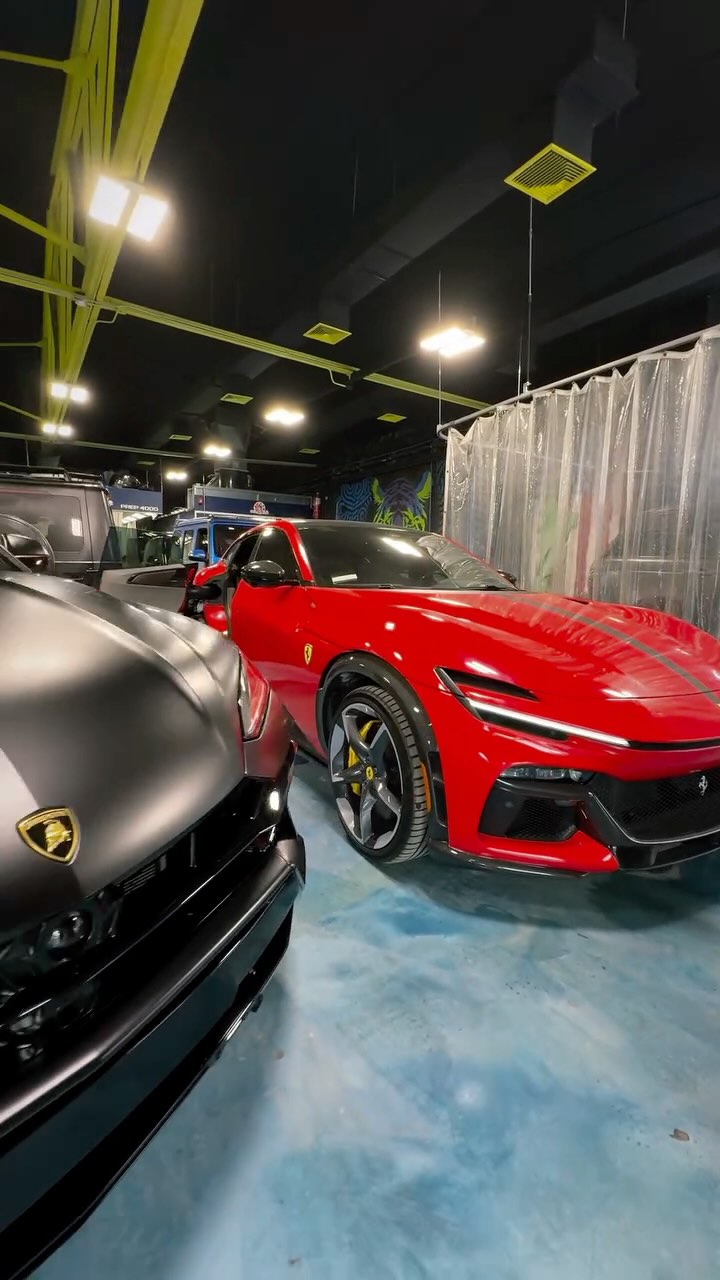 Lamborghini Urus S Vs Ferrari Purosangue which are you taking 🤔? #autosportsbx #newyork #custom #lamborghini #ferrari #wrapped